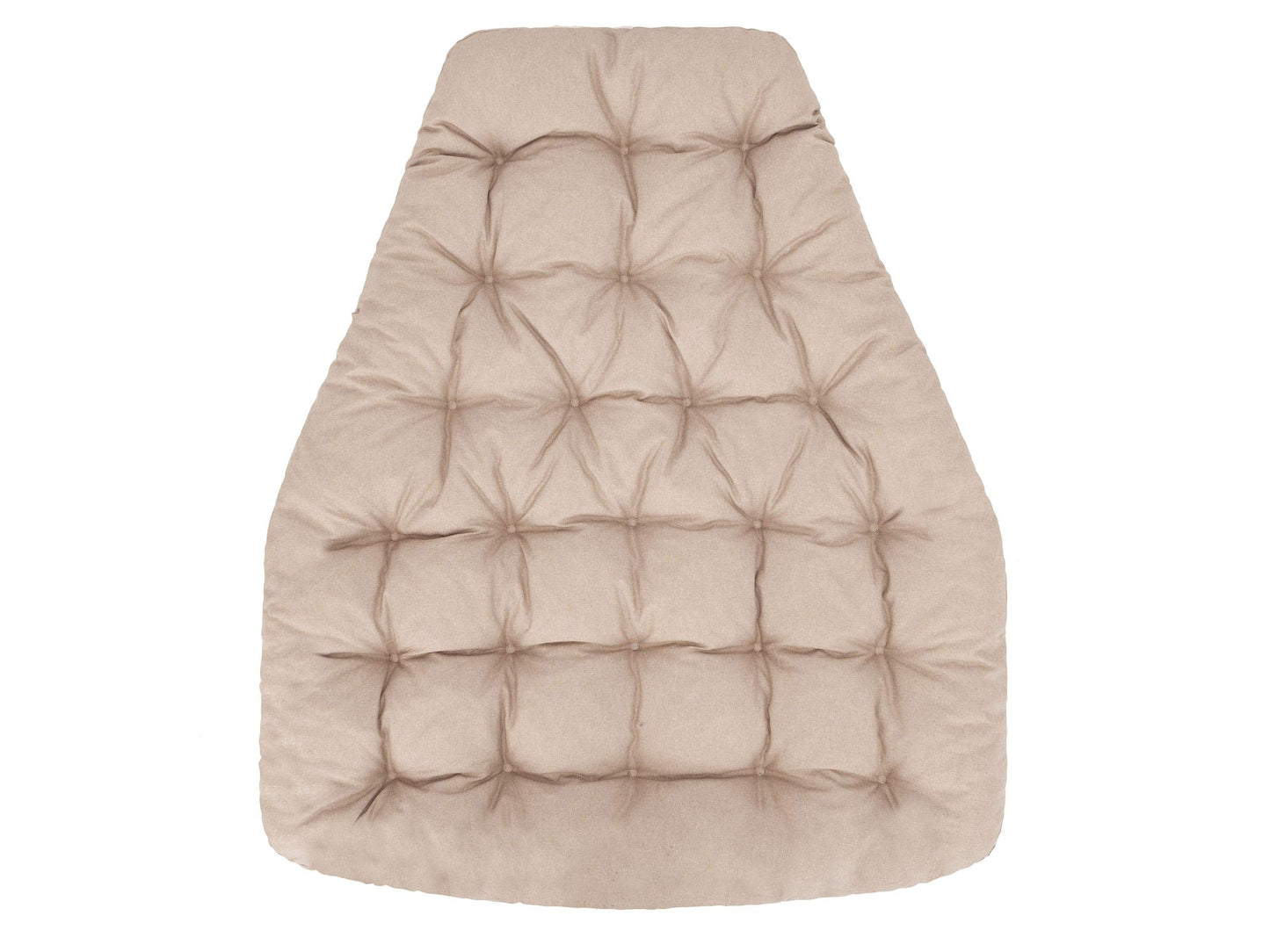 PillowPrim Hanging Chair Cushion, Cushion for Poly Rattan/Rattan Hanging Swing, Pad, Hanging Basket, Swing Basket, Swing Cushion Back Cushion in Beige color.