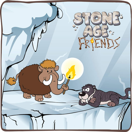 NICI 45305 Mammoth Keychain Plush Toy 10 cm - Stone Age Friends, Brown/Gray