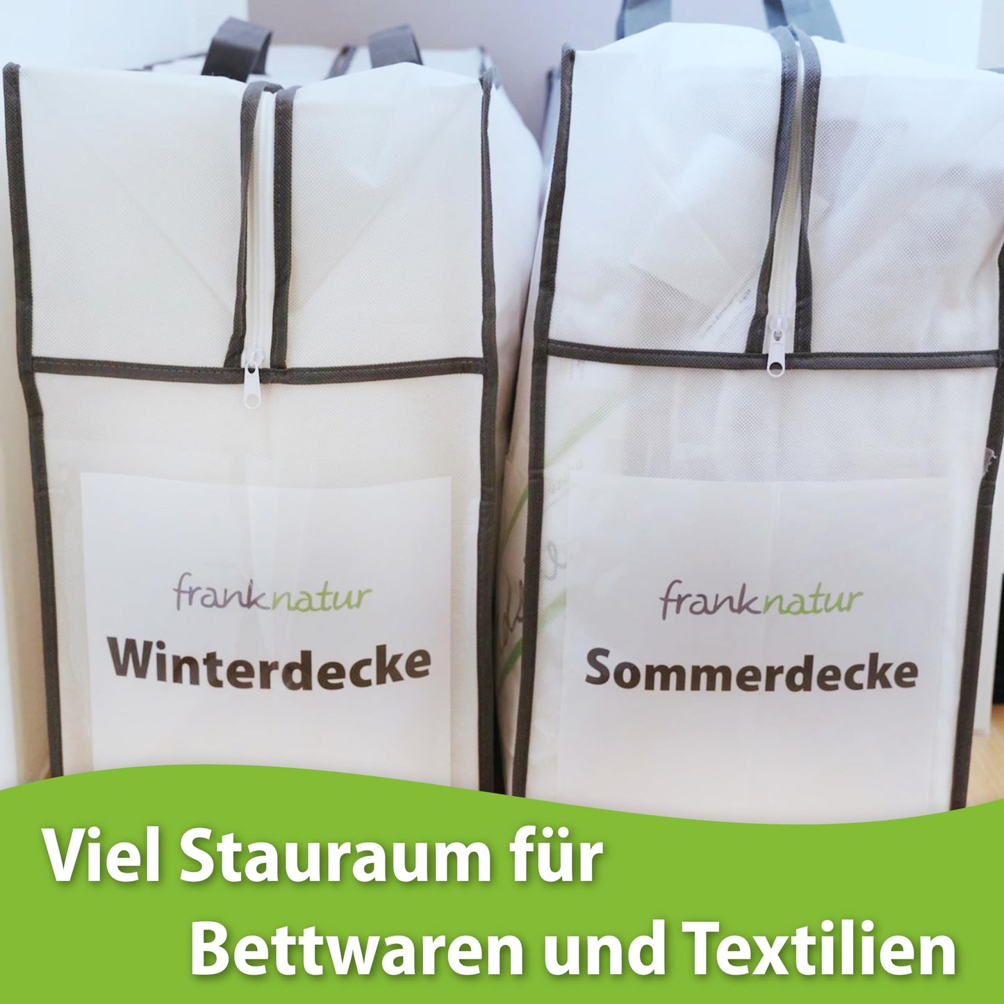 franknature 2x Storage Bag for Blankets - Bag for storing bedding