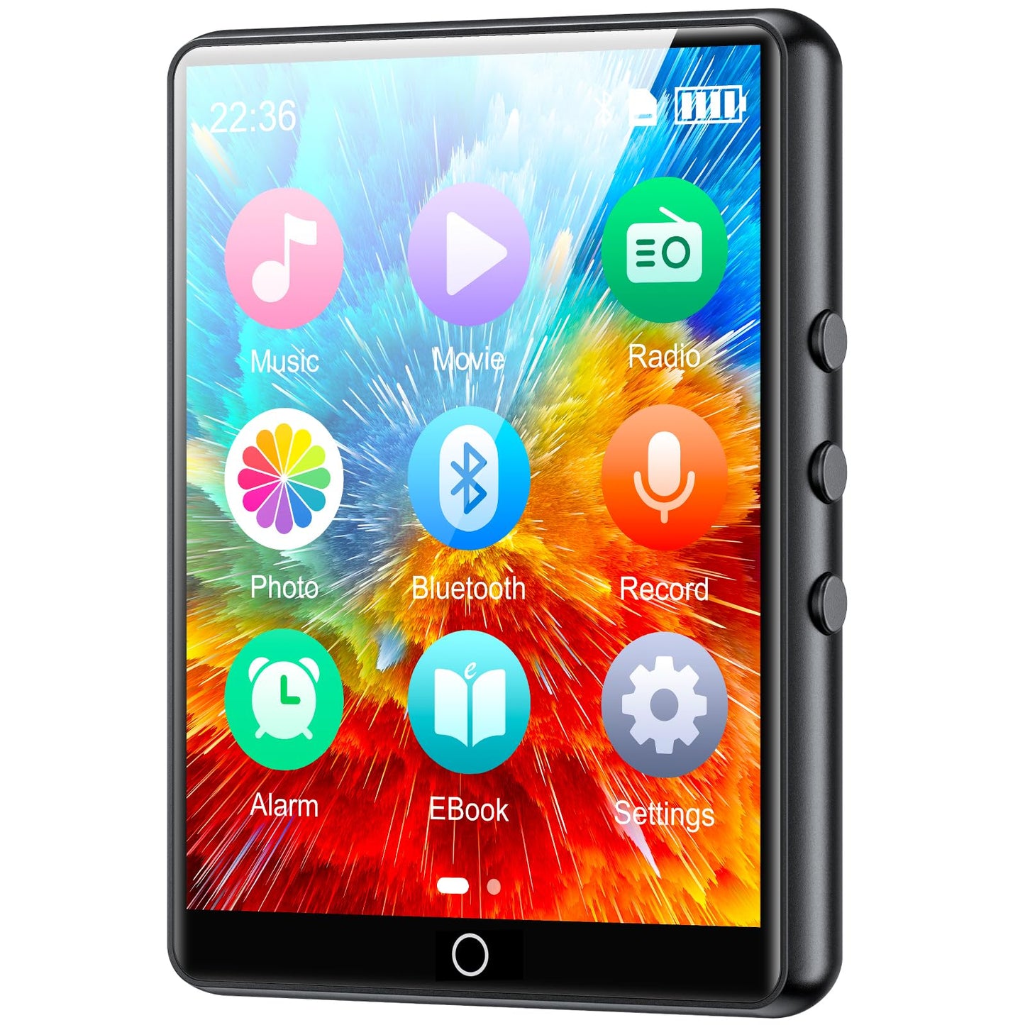 64GB MP3 Player Bluetooth 5.0, Oilsky Kids MP3 Player with Headphones, 2.8" Touchscreen Music Player with Speaker, Portable MP3 Digital Audio Player with FM Radio, E-Book (Black)