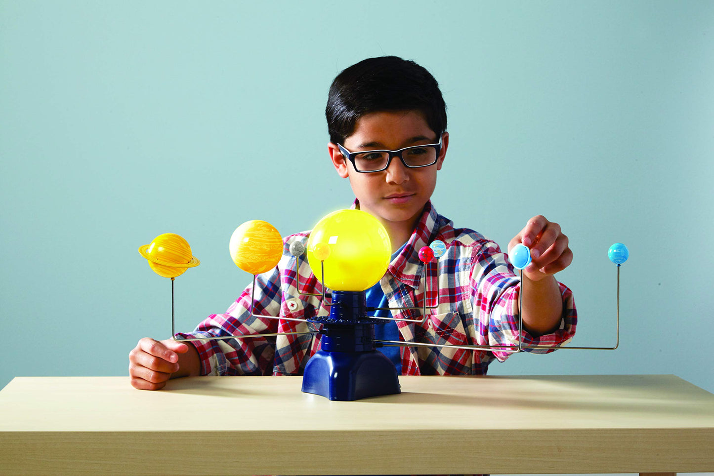 Learning Resources GeoSafari® Solar System Toy with motor & light, Ages 8+, glowing planet model, spins & projects starry sky, educational toy for kids