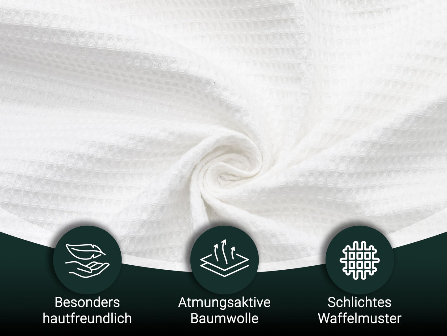 ZOLLNER cuddly blanket in 150x200 cm - 100% cotton - timeless waffle pattern - wrinkle-resistant and breathable couch blanket in white - washable up to 60°C - hotel linen quality - Oeko Tex® certified
