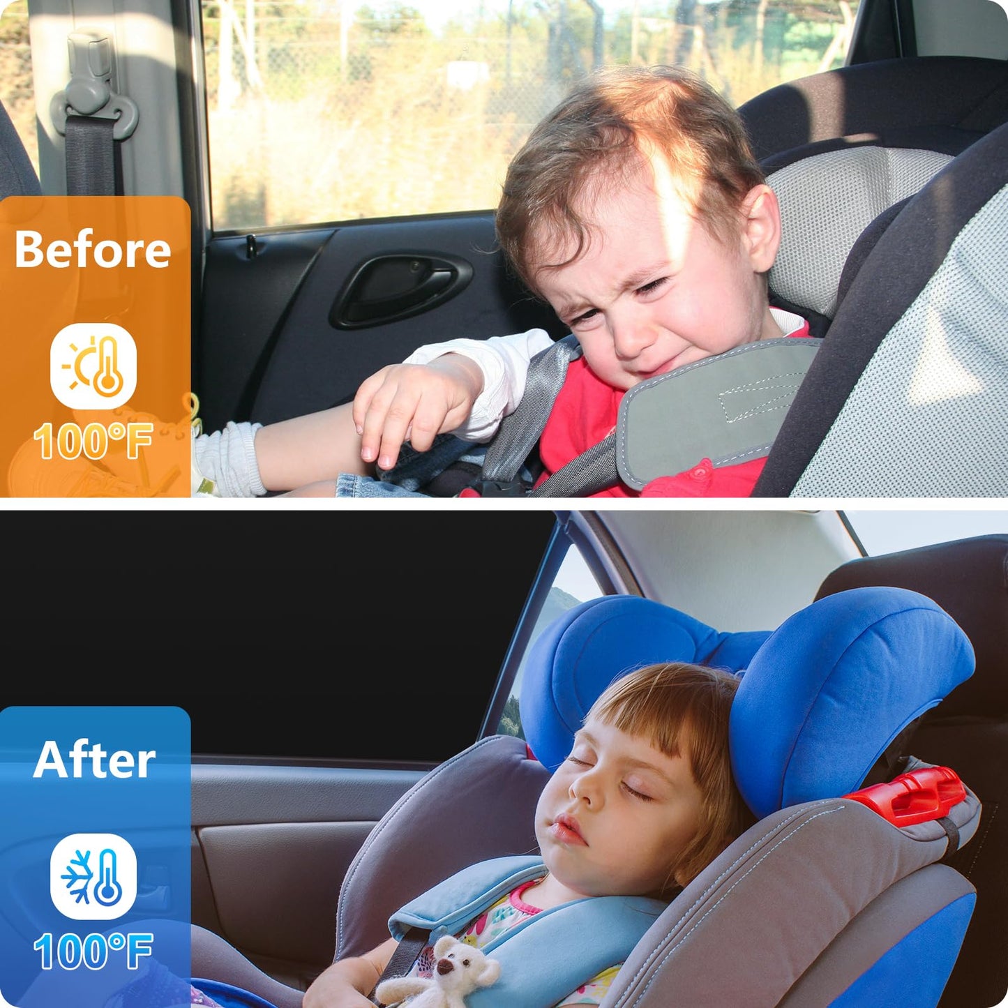XCBYT Car Sun Shade Side Window Magnetic,4 Pieces Privacy Car Window Sunshade,Car Sun Shade Baby,UV Protection Heat Insulation Car Darkening,More Magnets (TY04S)