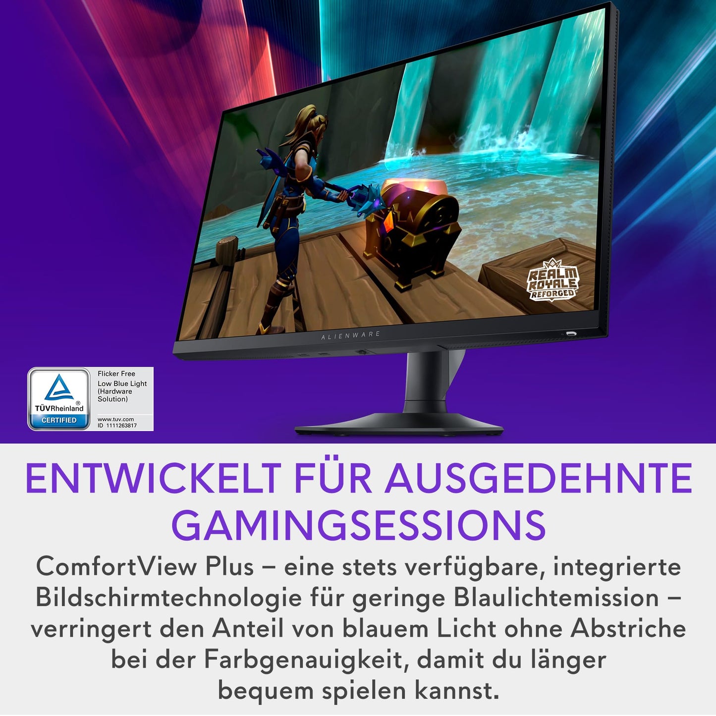 Alienware AW2724HF 27-inch Full HD (1920x1080) Gaming Monitor, 360Hz, Fast IPS, 0.5ms, AMD FreeSync Premium, VESA AdaptiveSync, 99% sRGB, HDR 10, 2x DisplayPort, HDMI, 5x USB, 3 Year Warranty.