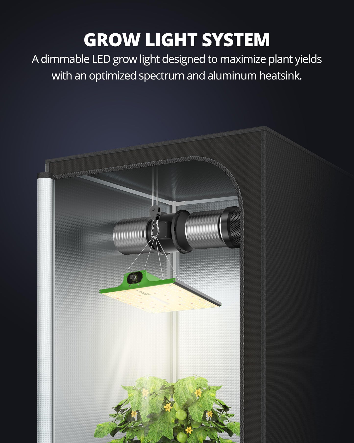 VIPARSPECTRA P600 LED grow light, 2024 plant lamp LED full spectrum, plant lamps LED grow light, dimming 0%-100% for greenhouse indoor plants seedling vegetable flower for grow tent 60x60cm 40x40cm.