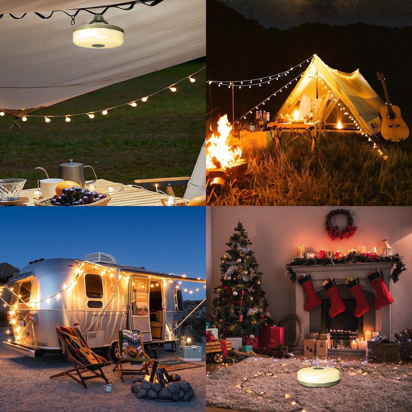 ELLASAY Camping String Lights, Outdoor String Lights with 5 Lighting Modes, 30s Recovery, Durable and Waterproof, USB Charging - 10M Portable Camping Lamp for Camping, Garden and Hiking