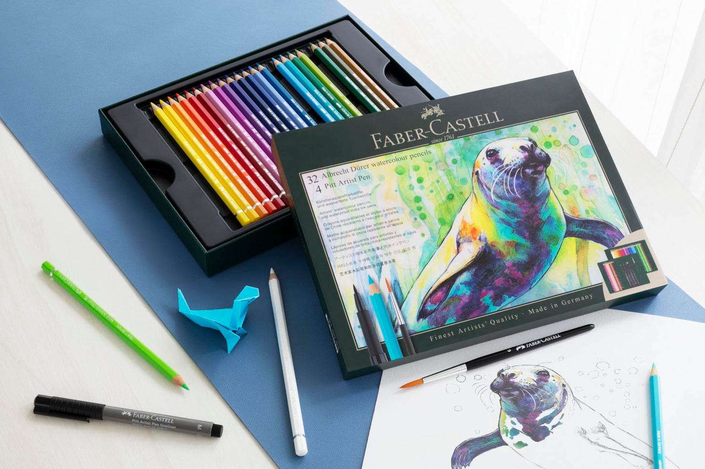 Faber-Castell 217553 - Gift set Albrecht Dürer & Pitt Artist Pen, 37 pieces, art supplies for beginners and professionals.