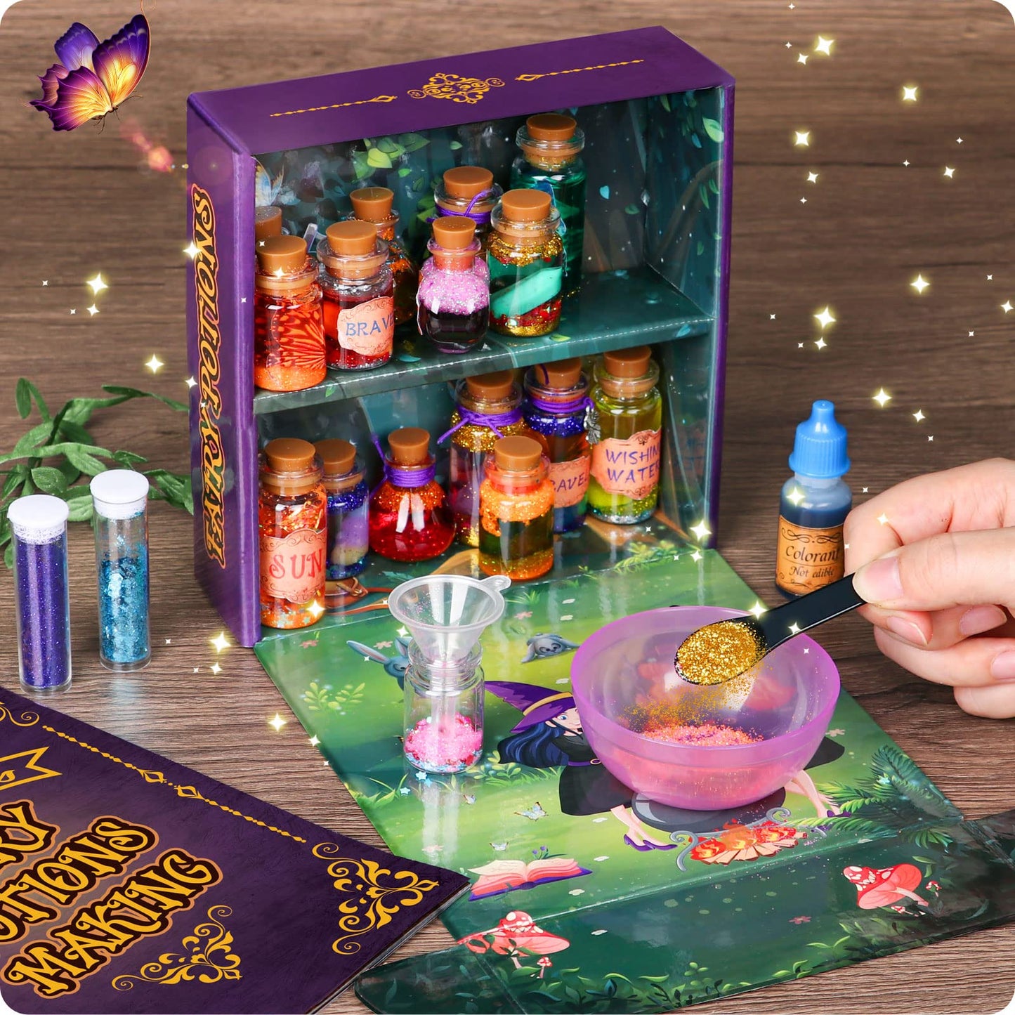 Most of DIY Creative Gift for Kids - Retro Fairy Crystal Potion Kits Craft Toy for Boys & Girls Age 6 7 8 9 10