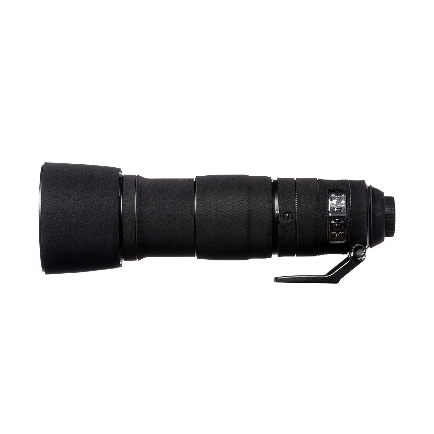 easyCover Lens Oak provides protection for your camera lens, specifically designed for Nikon 200-500mm f/5.6 VR. Available in black.