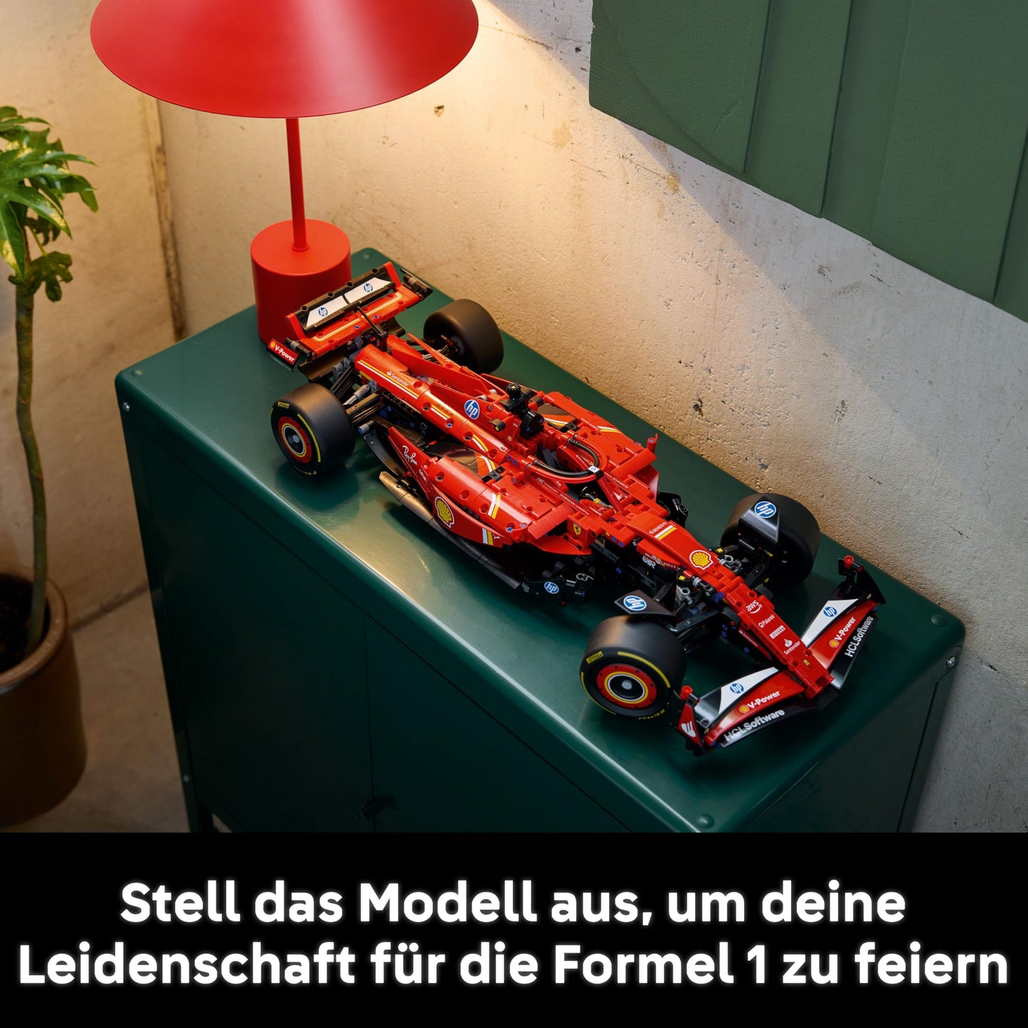 LEGO Technic Ferrari SF-24 F1 race car - adult model car - Formula 1 collectible set - V6 engine, gearbox, steering, and DRS in 1:8 scale - Gift for motorsport & race car fans 42207
