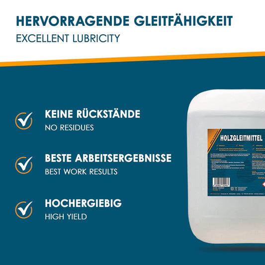 INOX® - High-yield wood lubricant 4 x 5L | Wood lubricant for planer, milling machine & table saw | Lubricant for woodworking | silicone-free wood lubricant