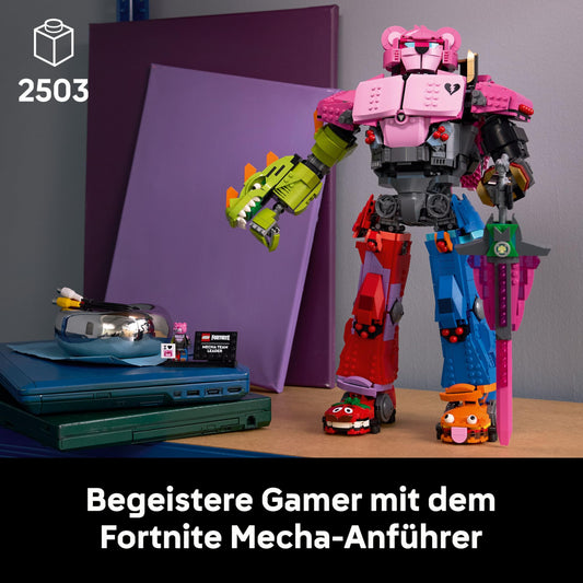 LEGO Fortnite Mecha Team Leader Figure - Display Model Kit includes a Sword & a Minifigure - Collectible Gift for Adult Video Gaming Fans - 77078