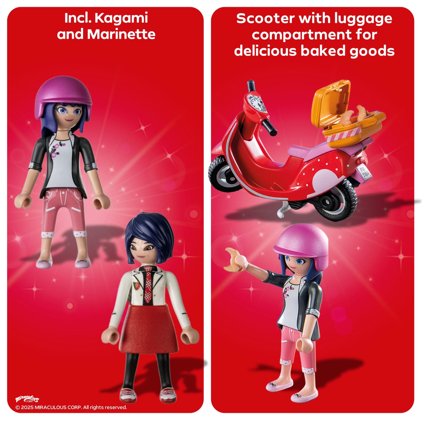 PLAYMOBIL | Miraculous | Roller Ride through Paris | Toy for kids aged 4 and up | Promotes creativity & role play | Includes figure with accessories & detailed set | 71864