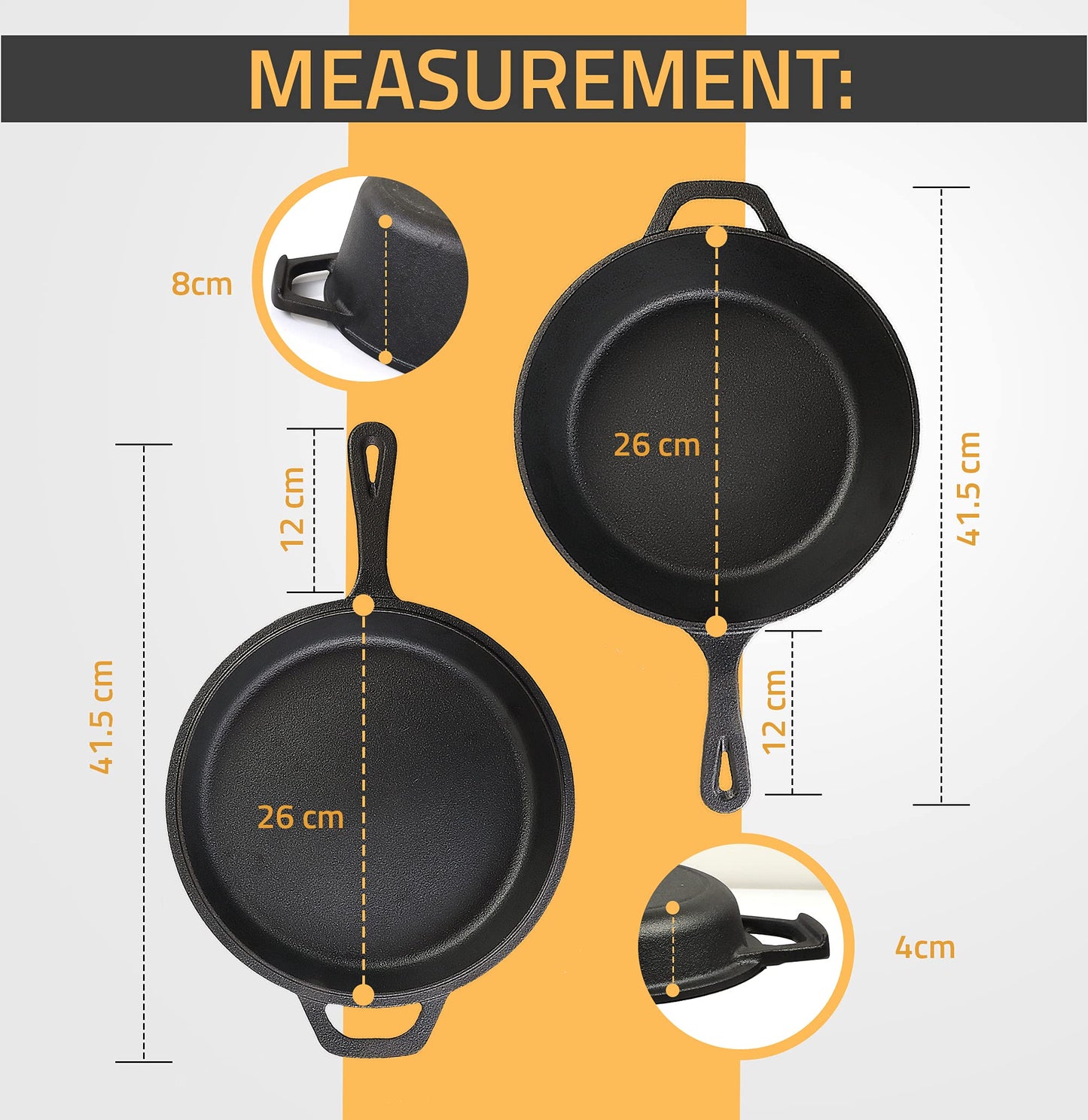 KICHLY Pre-Seasoned Dutch Oven Fire Pot - Dual Function Roaster Cast Iron Pot - Cast Iron Skillet for Stove & Camping, for outdoor & indoor use - 3L/3.2 Quart Cooking Set (2 in 1)
