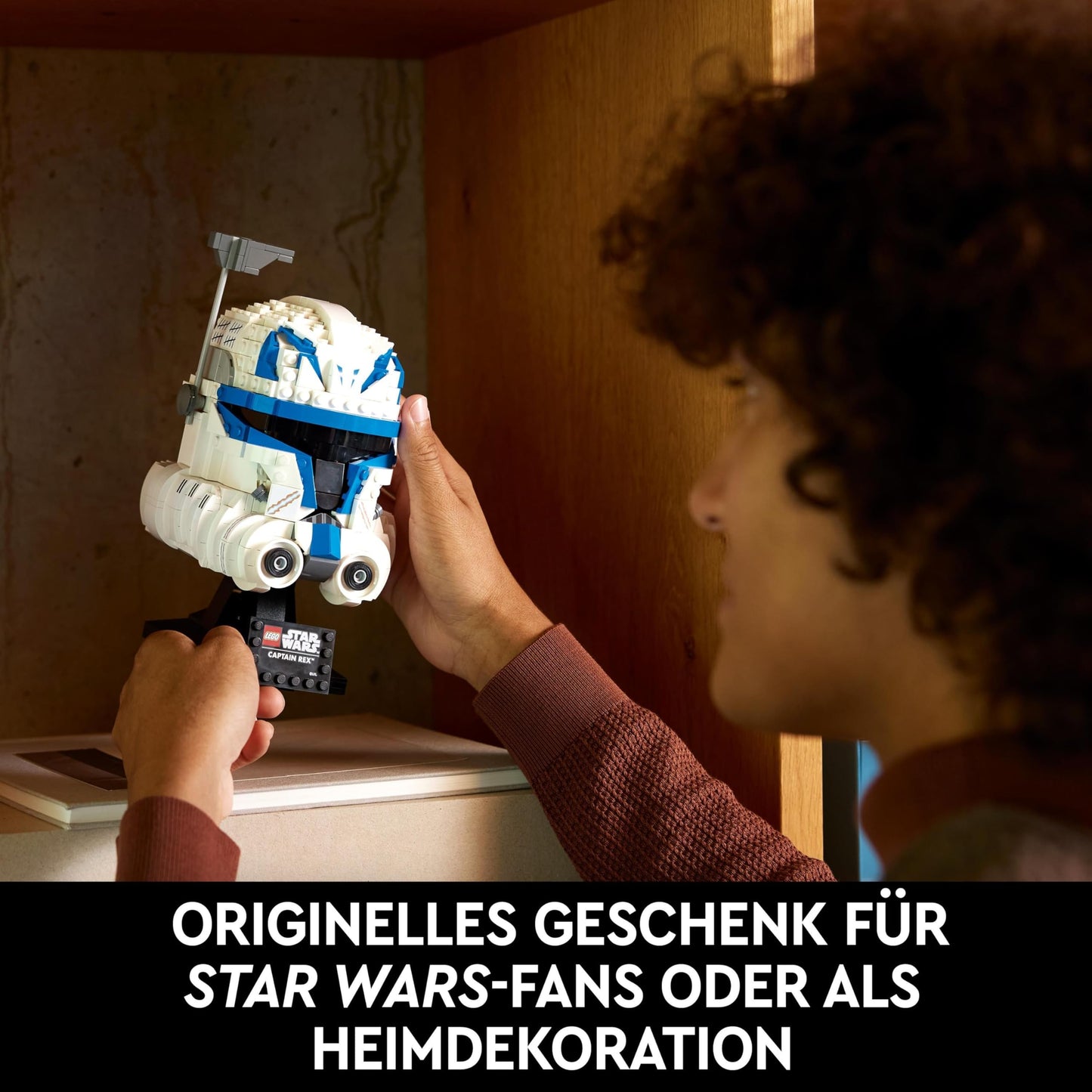 LEGO 75349 Star Wars Captain Rex Helmet Set, The Clone Wars model collector's item for adults, 2023 series, keepsake and gift idea.