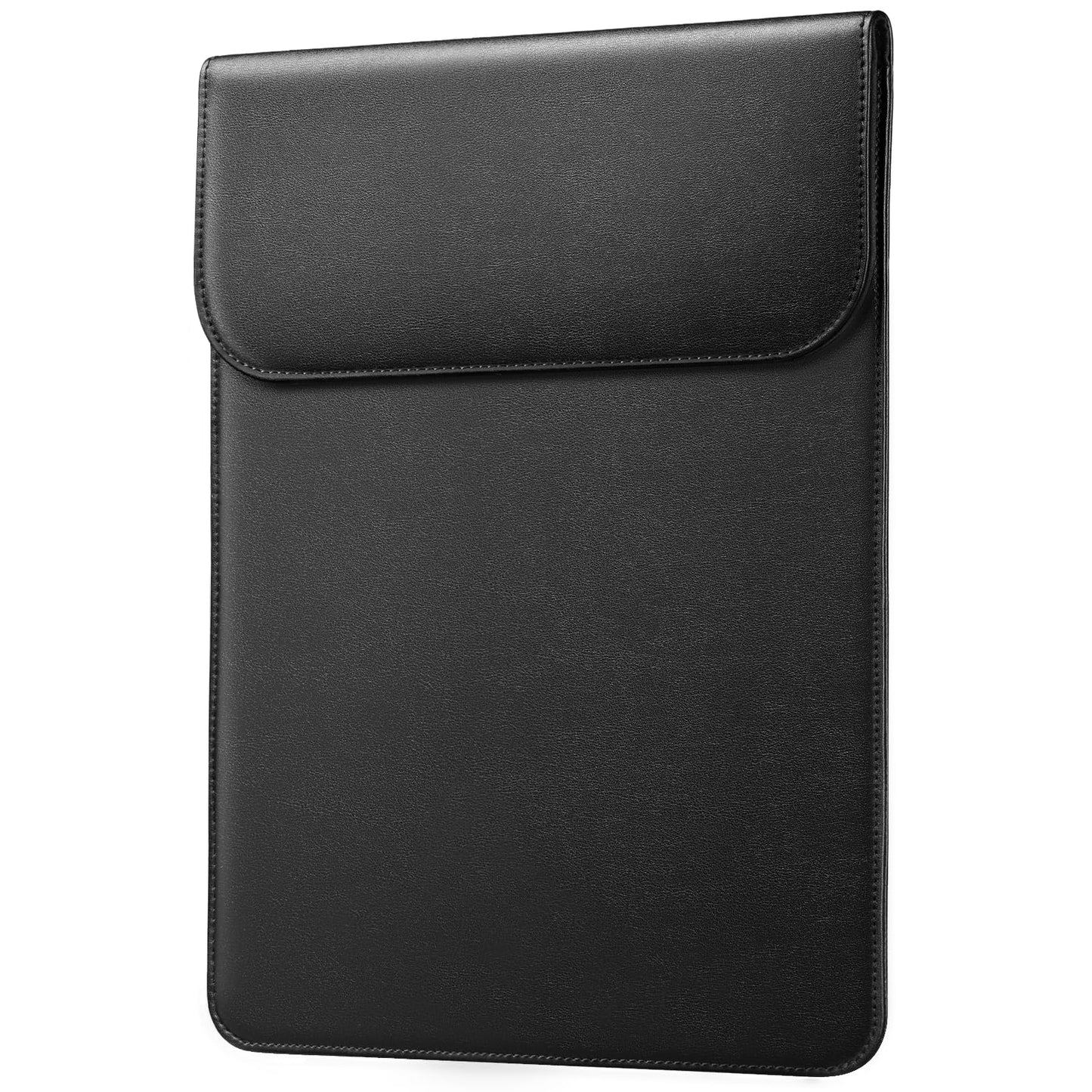 JETech Slim Laptop Sleeve Case for MacBook Air 13-inch (M4/M3/M2) 2022-2025, MacBook Pro 13-inch (M2/M1) 2016-2022, PU Leather Bag (Black)