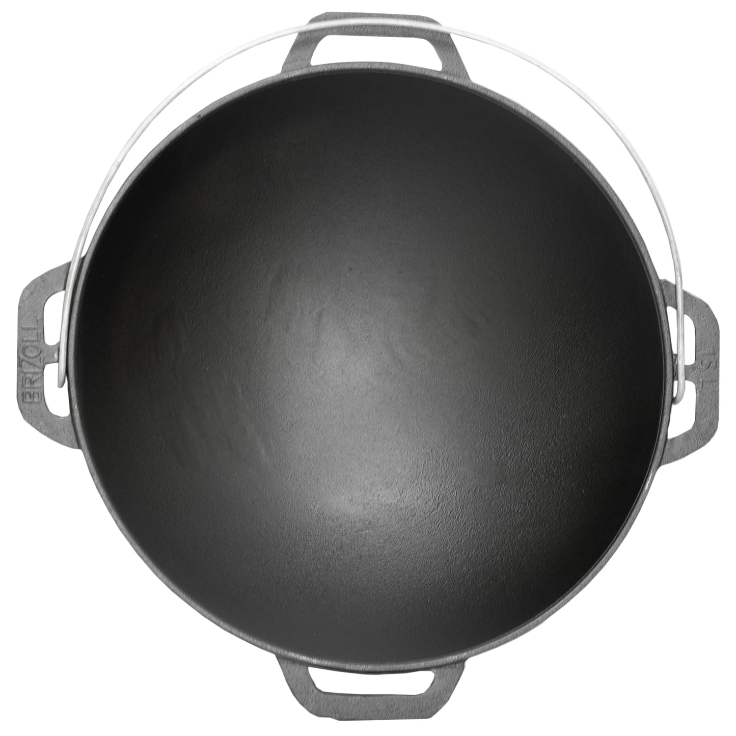 4BIG.fun Cast Iron Kazan 8 L Swivel Pot Kasan with Lid Frying Pan Wok Pan Grill Camping Pot Kettle Asia Wok Traditional Cast Pot Grill Wok