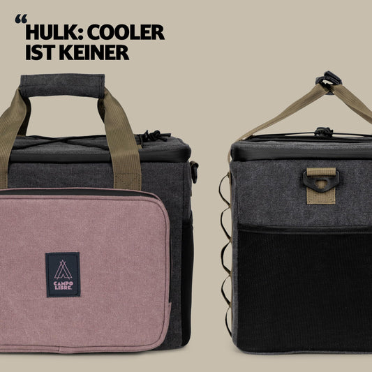 Campo Libre. Hulk I Premium Camping Cooler Bag 30l (28+2) I Small cooler bag with waterproof zippers I Our cooler bags are foldable I High-quality thermal bag in a popular size.