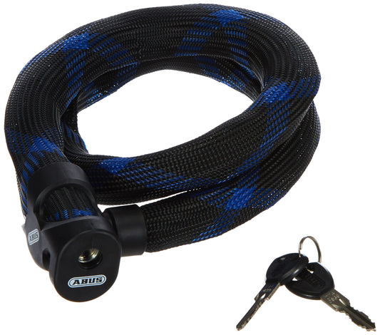 ABUS armored cable lock Ivera Steel-O-Flex 7200 - cable lock made of steel cable with armored steel sleeves 110 cm & chain lock 1500 Web - bike lock made of special steel - 4 mm round chain 60 cm Orange