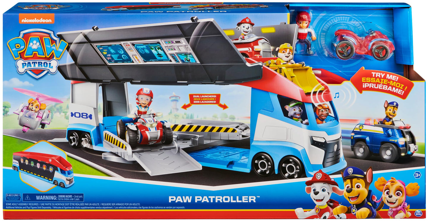 PAW PATROL, 10th Anniversary, Team vehicle Paw Patroller in updated design, includes Ryder figure and 1 basic vehicle, for ages 3+