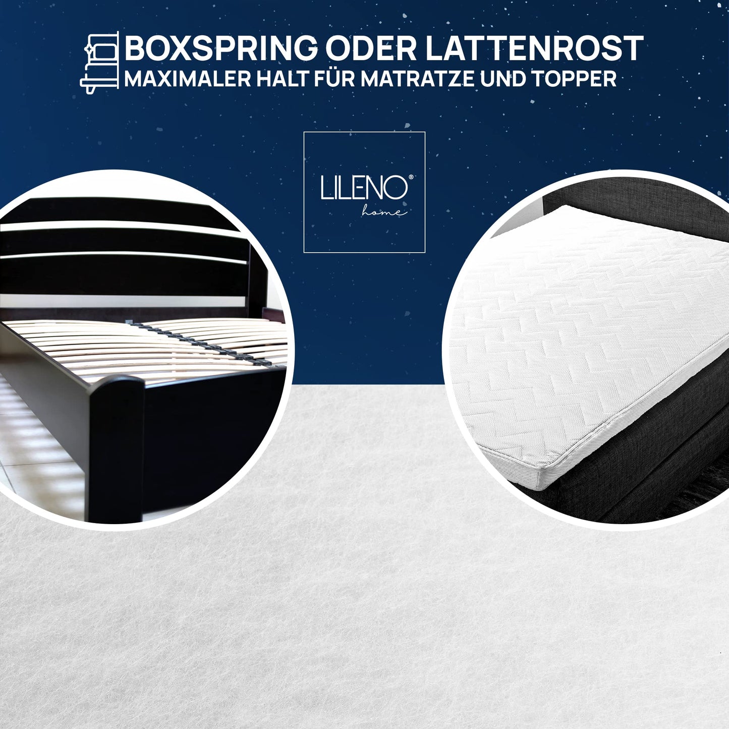 LILENO HOME Non-Slip Mat for Box Spring Bed (160 x 200 cm) | Non-Slip Mat for Mattresses | Non-Slip Mat for Box Spring Bed | Also suitable as a carpet stopper
