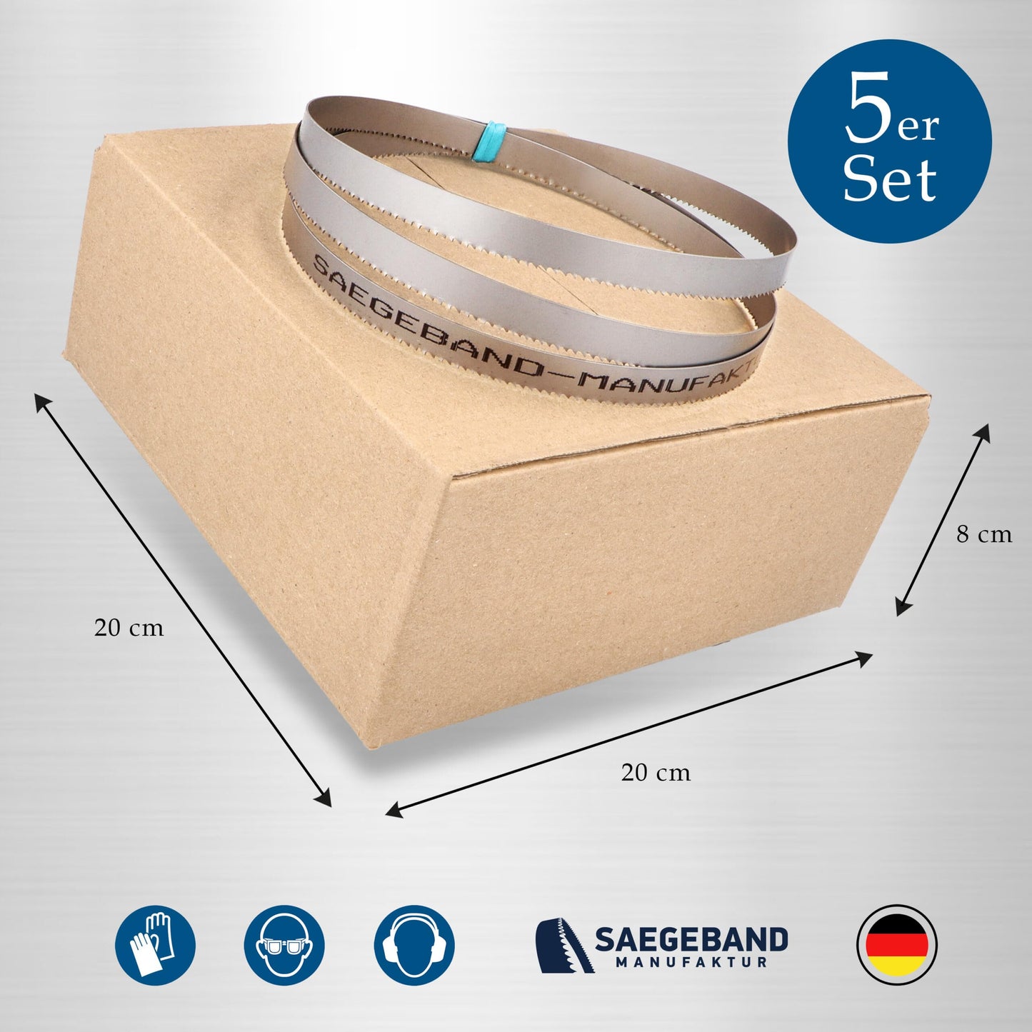 5-pack Premium M42 HSS Bimetal Band Saw 1335 x 13 x 0.65 mm with 8/12 TPI - band saw blade - blade for metal, steel, aluminum, non-ferrous metals, lightweight alloys
