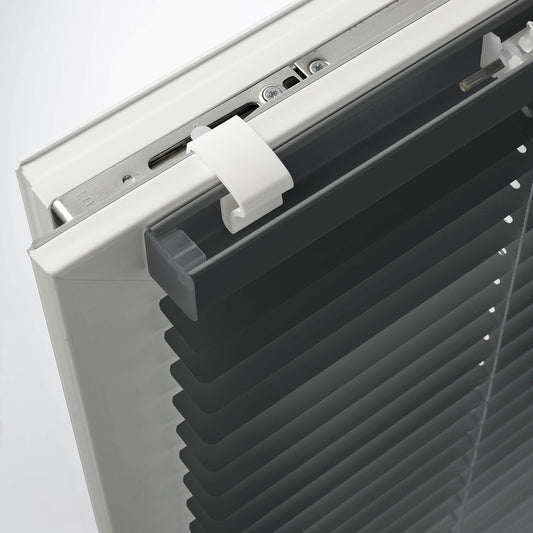 Deco Company Aluminum Blind without drilling, For clamping, Including clamping brackets, Privacy, Light protection, Glare protection, Aluminum blind, Slate color, 60 x 130 cm