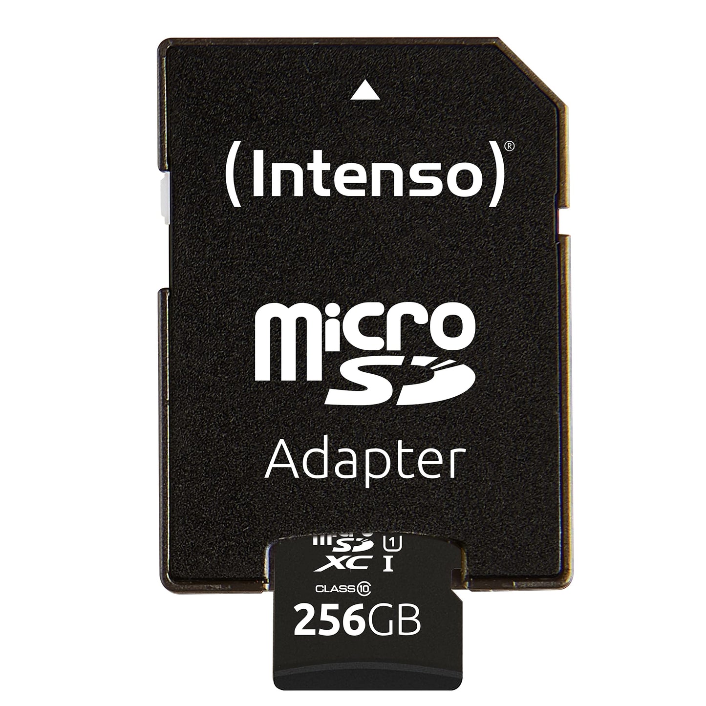 Intenso Premium microSDXC 256GB Class 10 UHS-I Memory Card with SD adapter (up to 90 MB/s), black