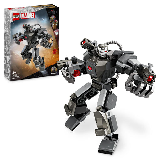 LEGO Marvel War Machine Mech, buildable superhero toy with 3 shooters & Marvel motorcycle chase: Spider-Man vs. Doc Ock, superhero toy