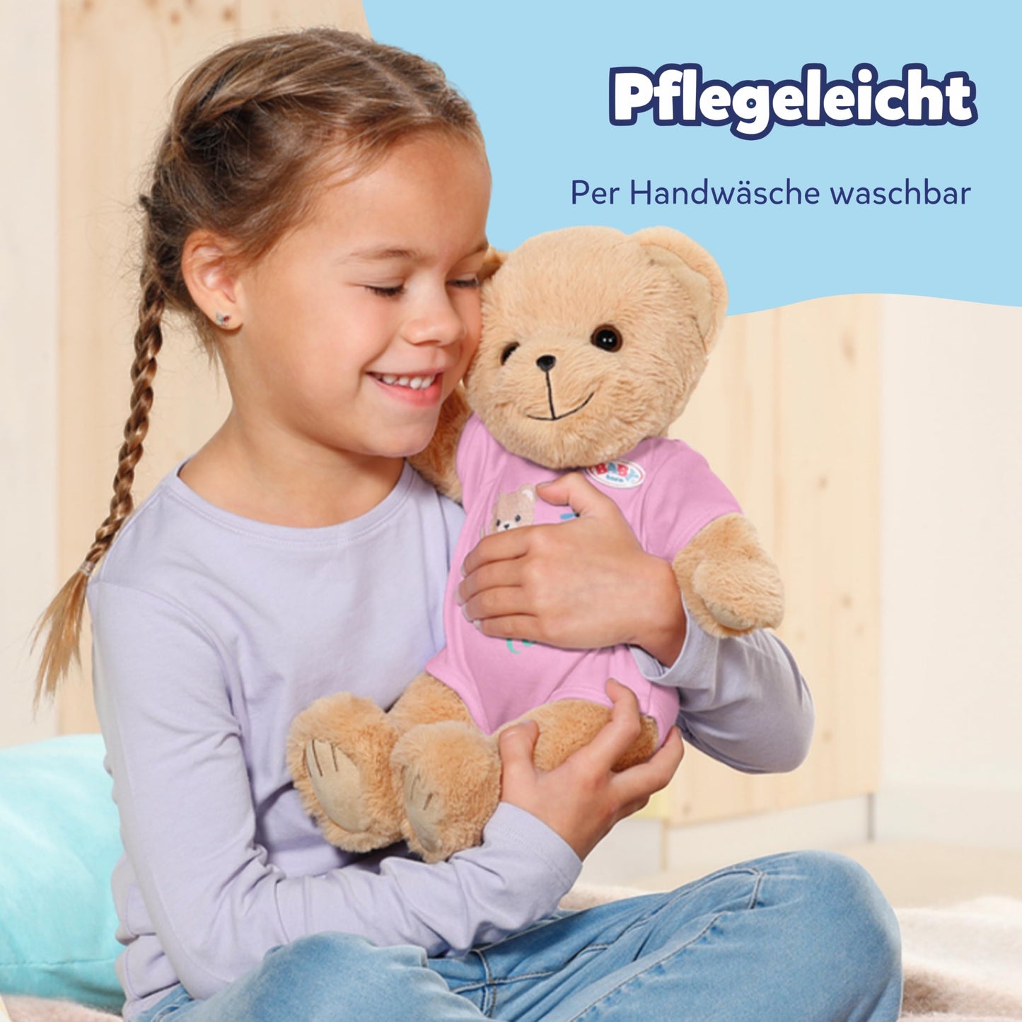 BABY born® plush toy BEAR in pink (30cm)