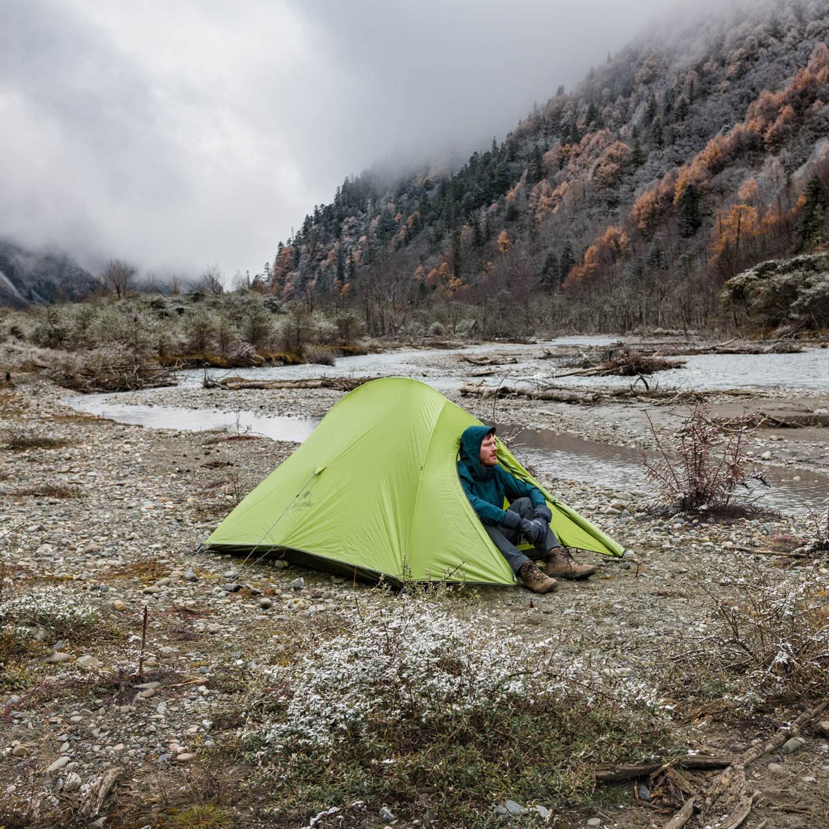Naturehike Cloud up 2 Upgrade Ultralight Tents Double 2-Person Tent 3-4 Season for Camping Hiking (20D Light Green Upgrade)