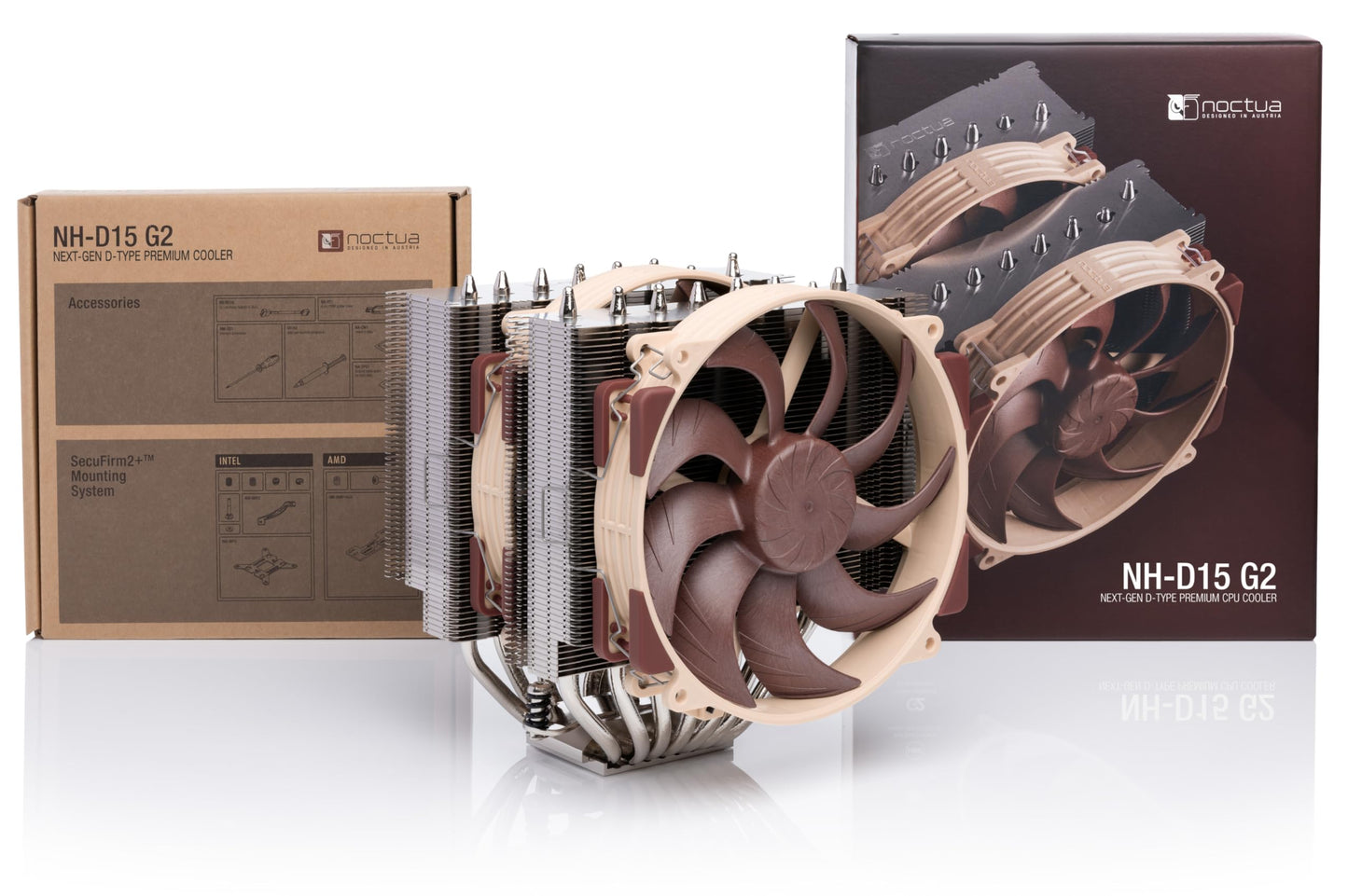 Noctua NH-D15 G2 Dual Tower CPU Cooler, standard all-round version recommended for AMD AM5 and Intel LGA1851 / LGA1700 (Brown)