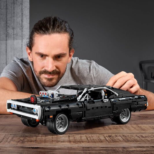 LEGO 42111 Technic Dom's Dodge Charger, Fast and Furious model car building set for boys, girls, men, and women. Iconic collector's set.