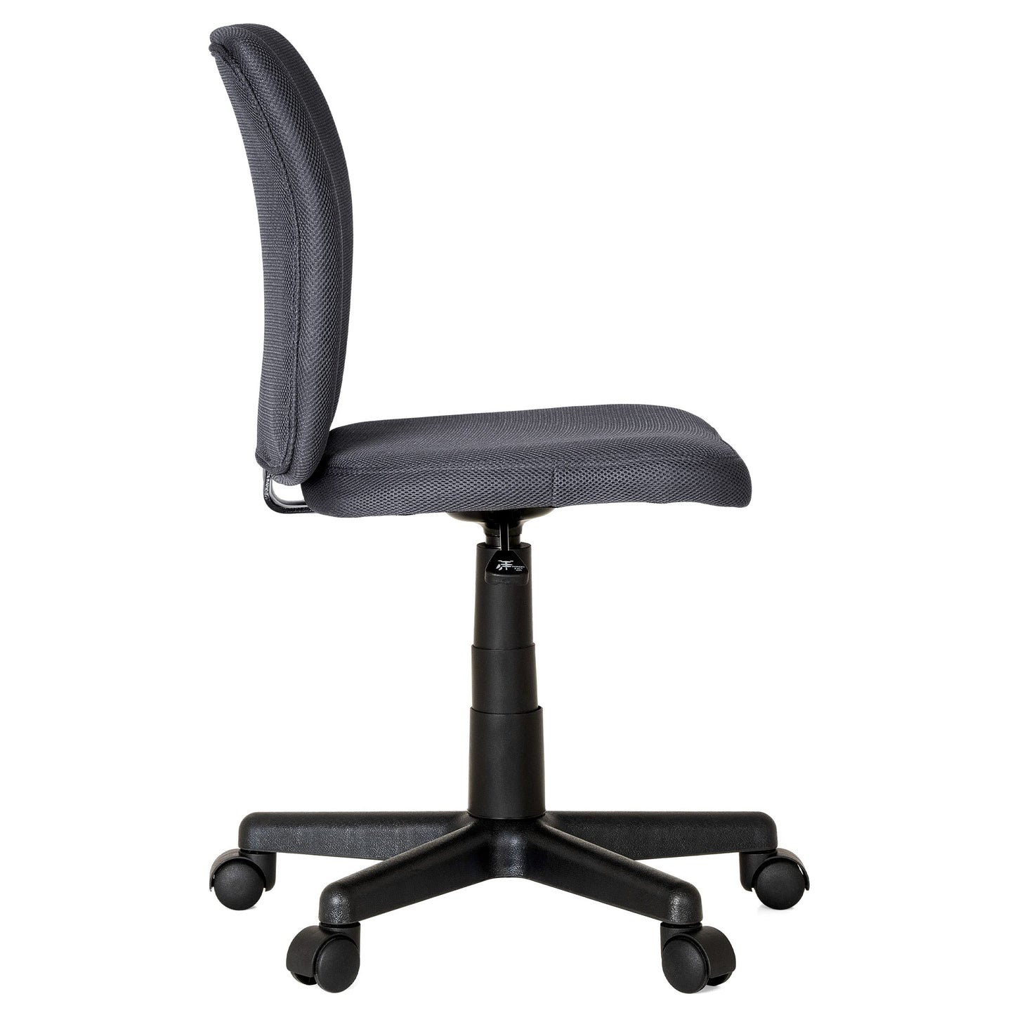 Nexos Trading Children's Office Chair Swivel Chair without Armrests Easily adjustable in height Gray padded with wheels Mesh cover Desk chair