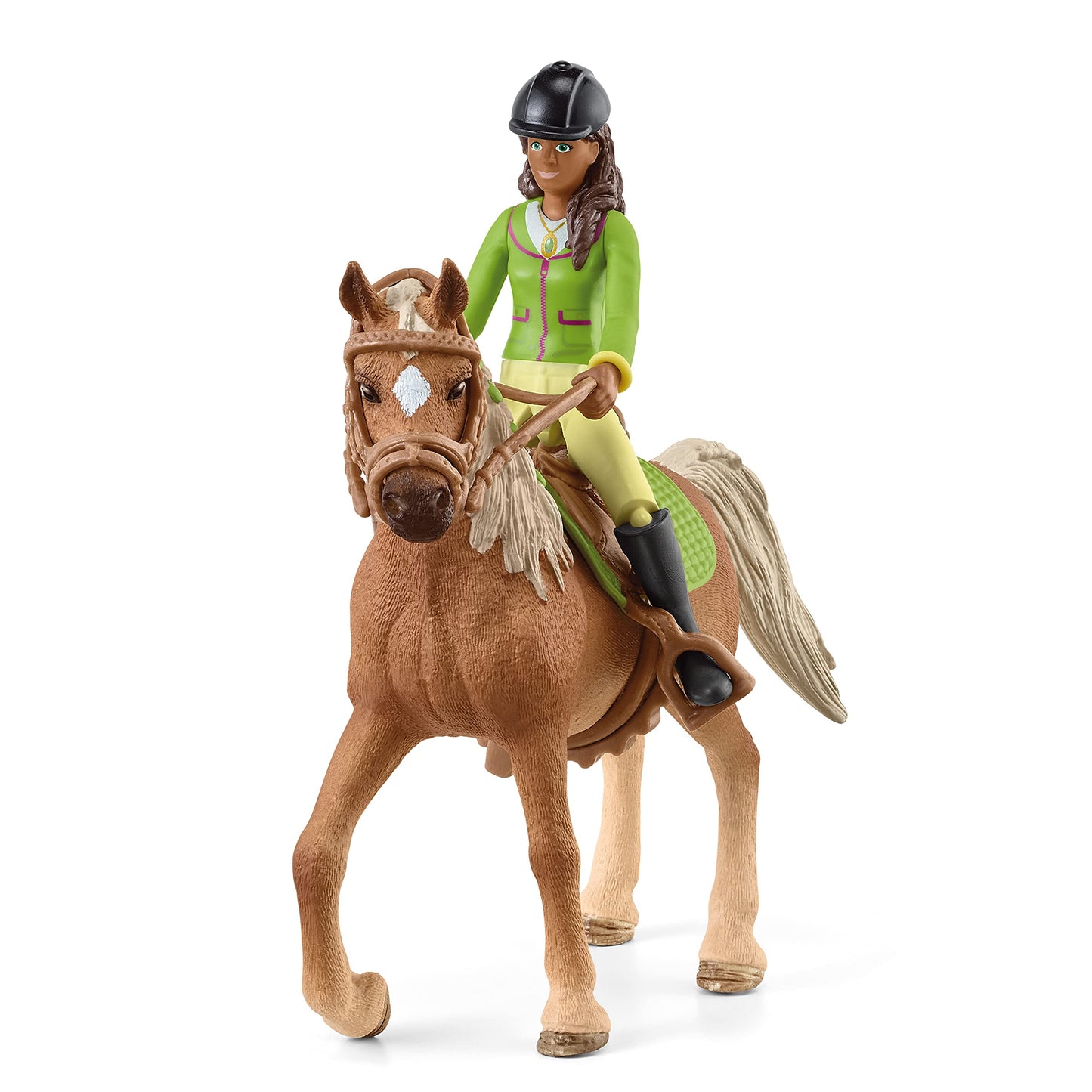 SCHLEICH Horse Club | Sarah & Mystery 42542 | posable girl figure | with horse accessories | great gift for girls and boys | horse toy for ages 5+ | 10 pieces | exclusive at Amazon