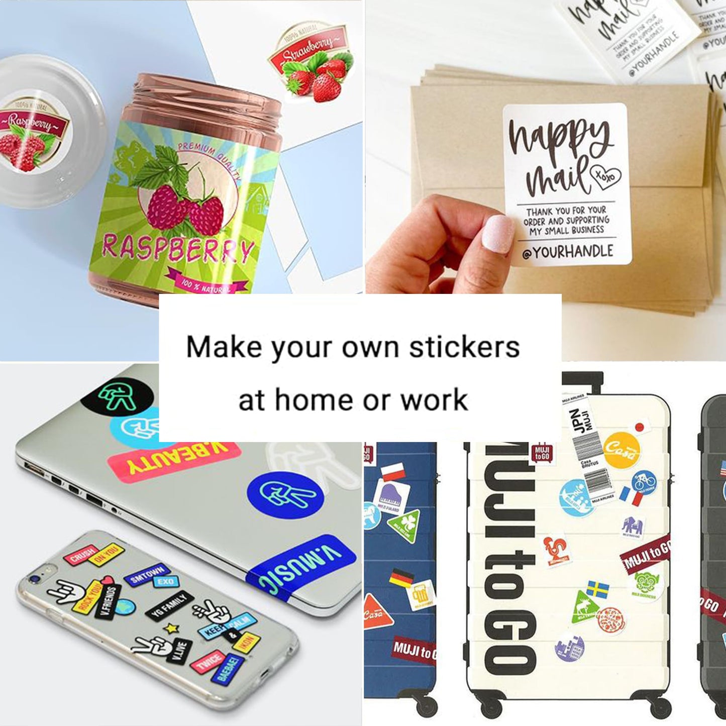 Cartridgeify 30 sheets A4 vinyl sticker paper, printable sticker film, white, self-adhesive waterproof sticker label, vinyl sticker for inkjet printer laser printer
