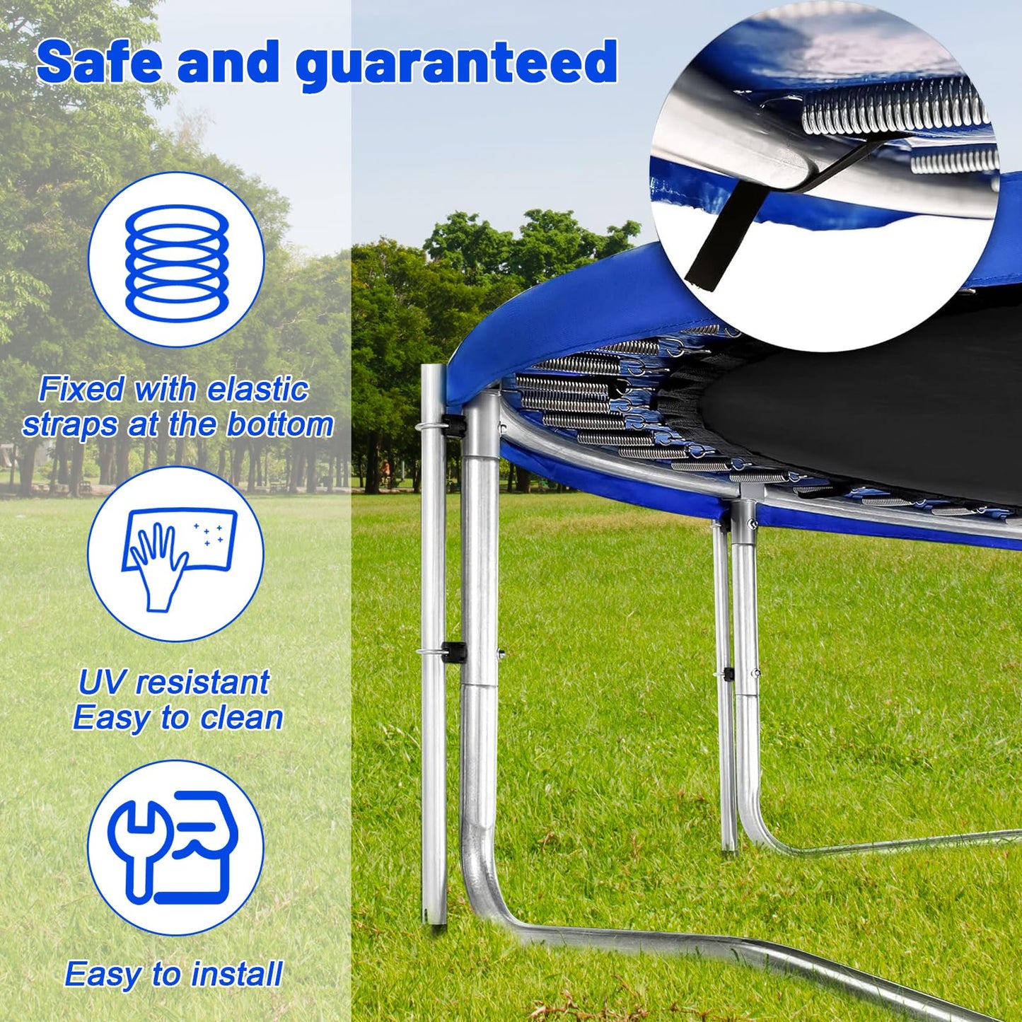 Trampoline edge cover Ø 305 cm UV-resistant spring cover outdoor weather protection trampoline protection cover