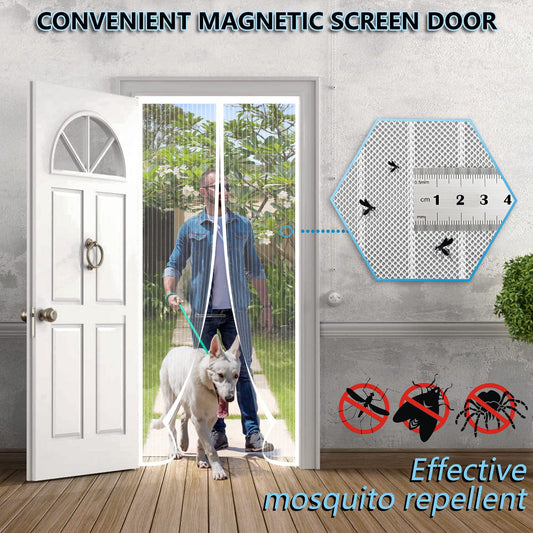 Insect screen door 180x220, SHA2WEN Insect screen door White, Enjoy the summer with your family.