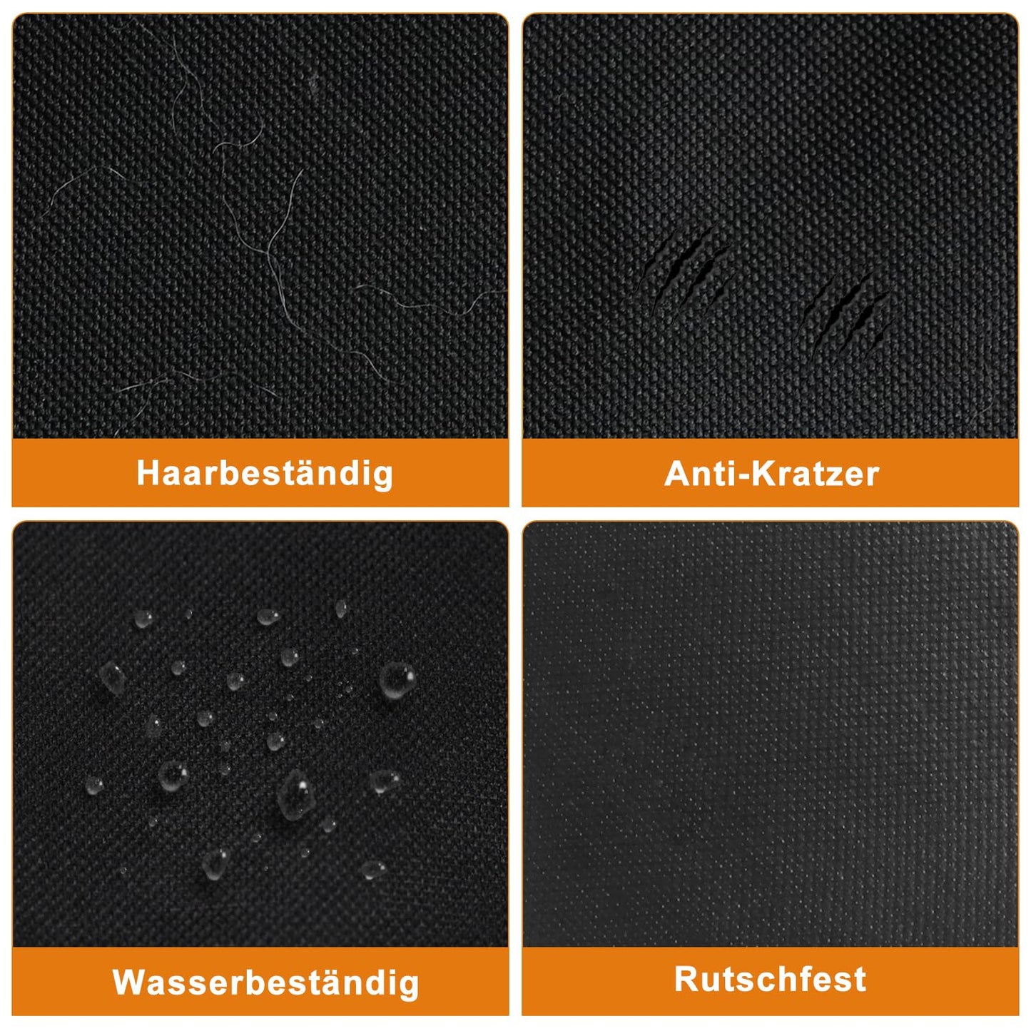 Alfheim Cargo Liner for Dogs - water-repellent & easy to clean - Universal Fit Car Boot Cover - Black Cargo Mat with Bumper Flap (Black)