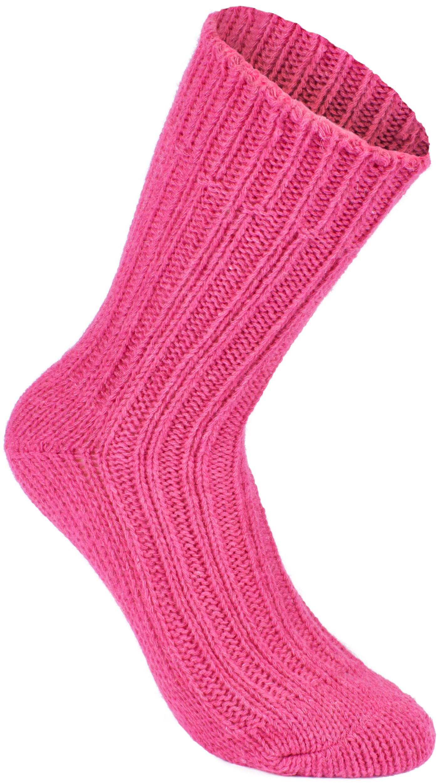 BRUBAKER 4 pairs of alpaca socks with alpaca wool - winter sock set for men and women - pink - size 39-42