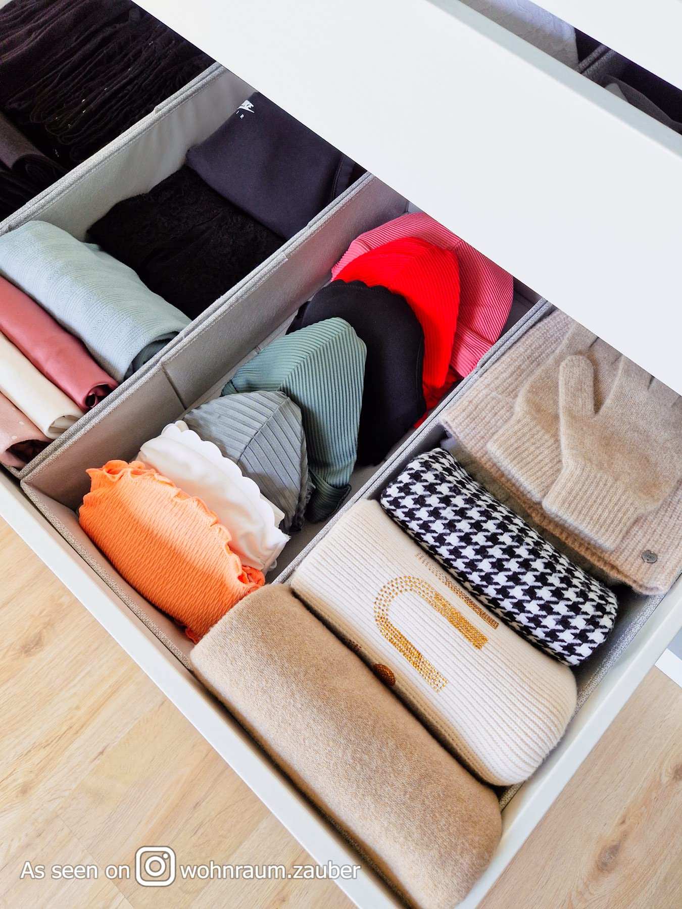 SIMPLE JOY® PAX100 FileFolding Box for IKEA Pax wardrobe; THE ORIGINAL; precise fit; sturdy bottom; drawer organizing system, set of 4