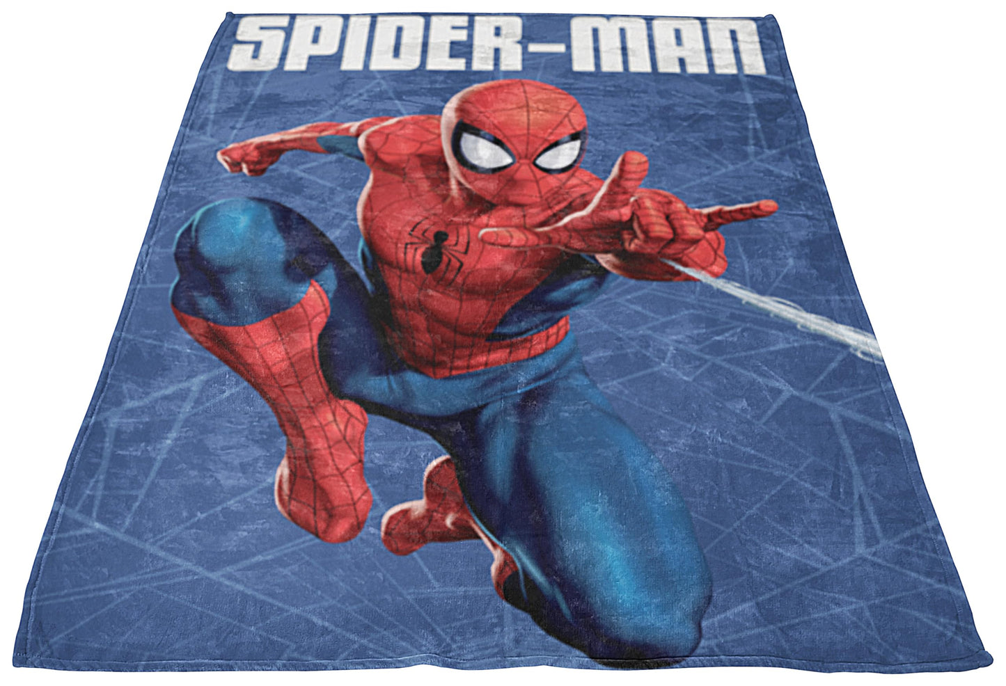 Disney Spiderman web fleece blanket, throw, super soft, bedding, gift for boys and kids, Marvel Hero.