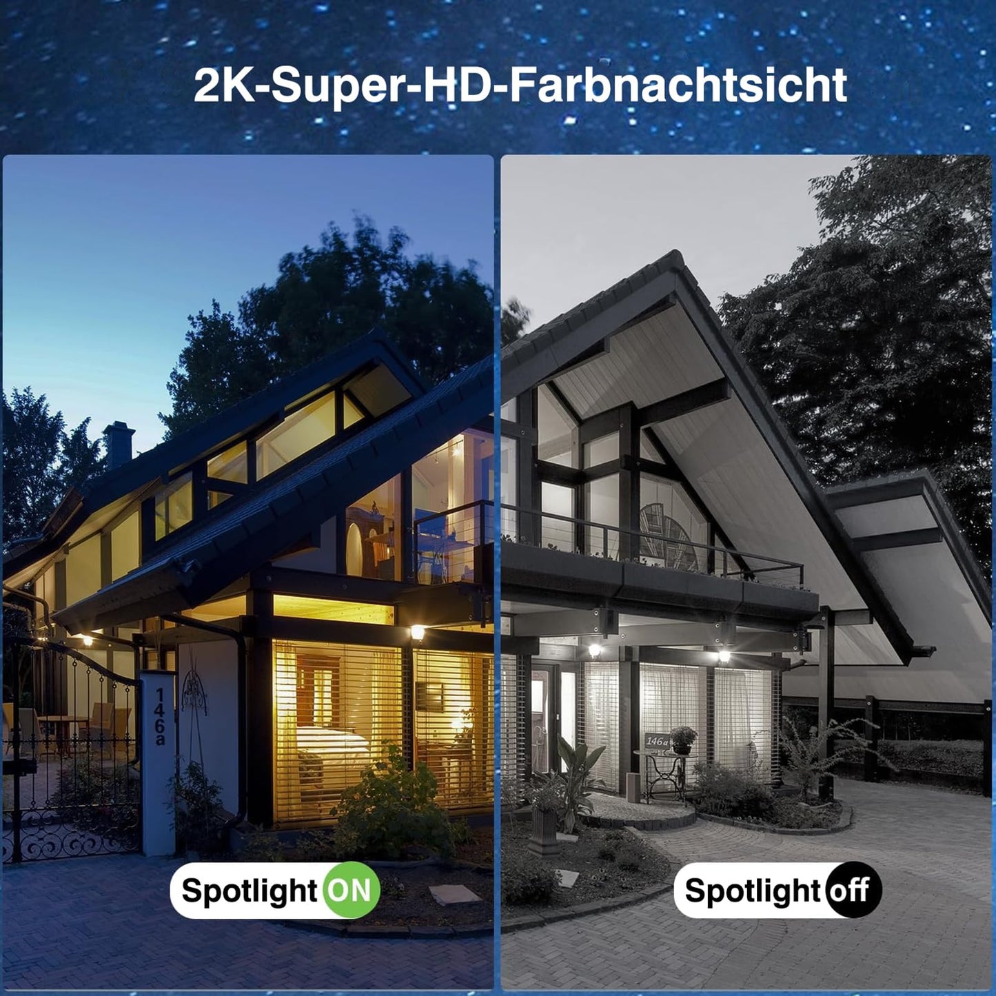 Xega 3G/4G LTE Outdoor Surveillance Camera with SIM Card Wire-Free Solar PTZ IP Camera Outdoor with 2K Color Night Vision 355°/95° Rotatable TF Card Slot PIR Detection 2-Way Audio IP66 Waterproof