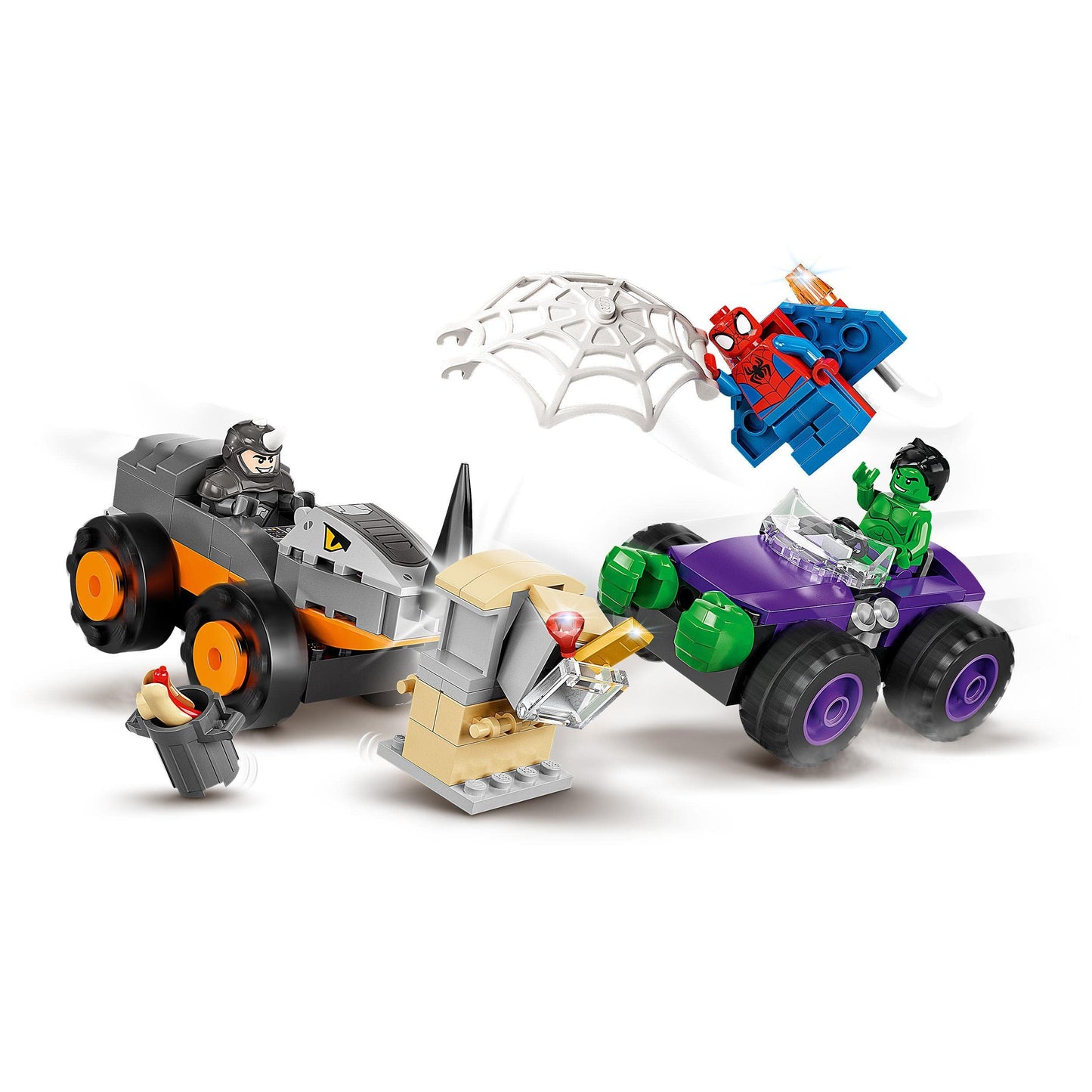 LEGO Marvel Spidey and His Super Friends The headquarters of Spidey's team & Marvel Spidey and His Super Friends Hulks and Rhinos Monster Truck Duel