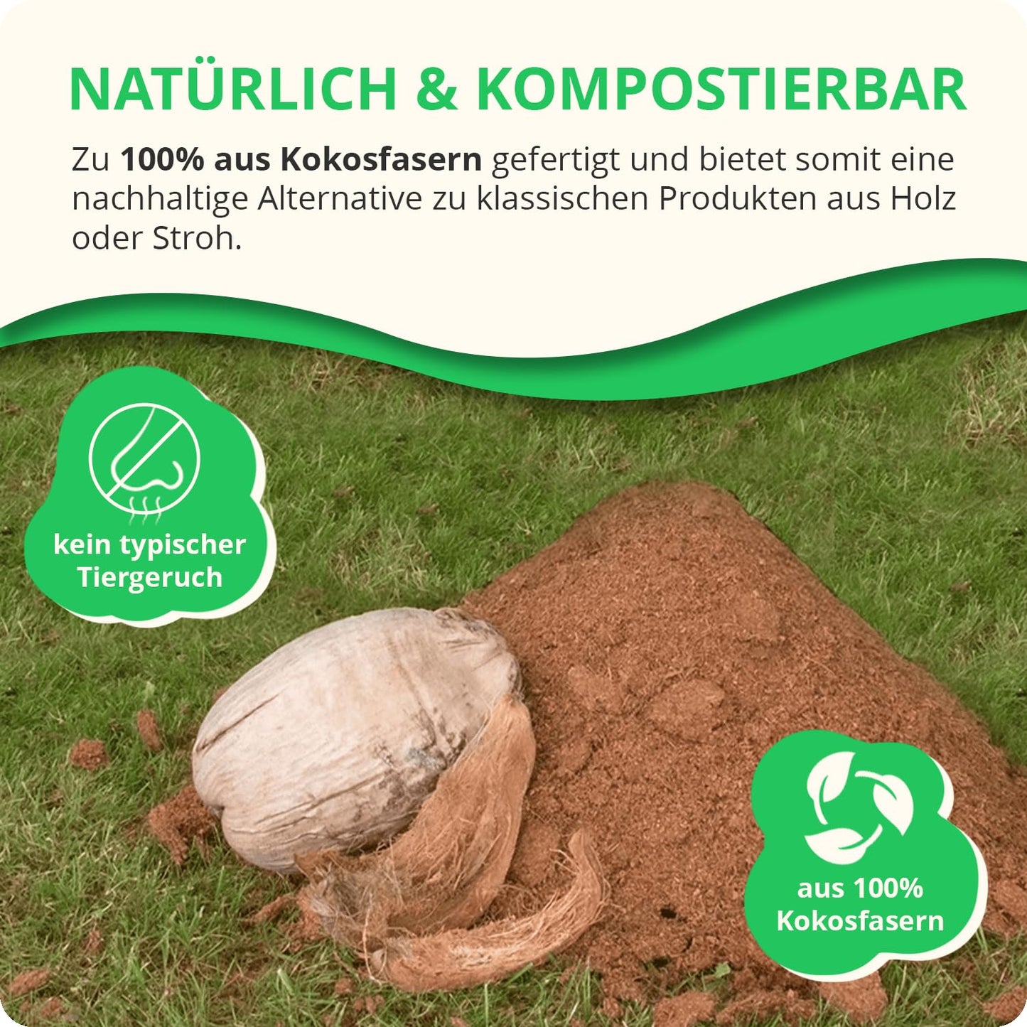 Allkokos Coconut Small Animal Bedding (2x40 Liters)