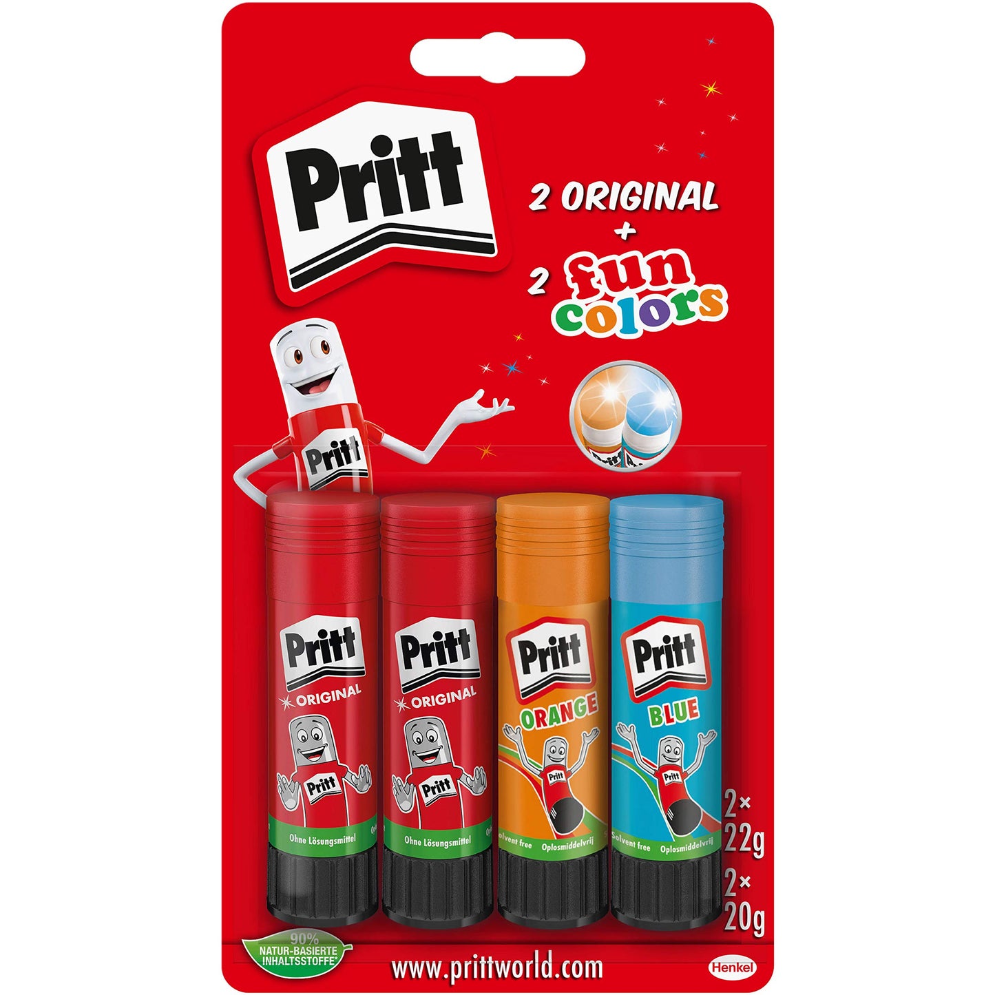 STAEDTLER Noris Club 144 10NC24 watercolor colored pencils + Pritt glue stick, safe and child-friendly adhesive