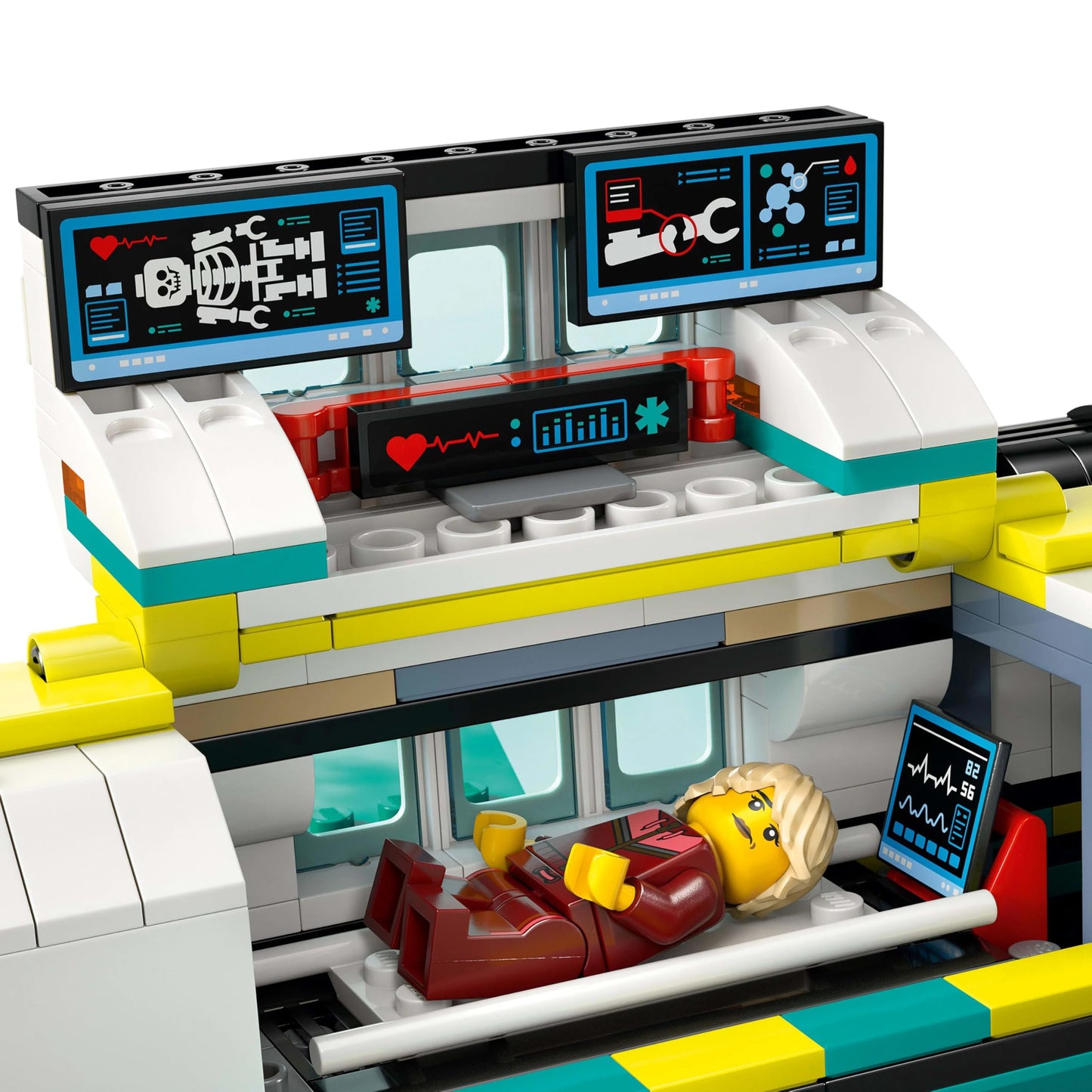 LEGO City Emergency Rescue Plane – set with airplane, snowmobile, and 4 minifigures: paramedic, pilot, doctor, and skier – great gift for kids aged 6 and up – 60465