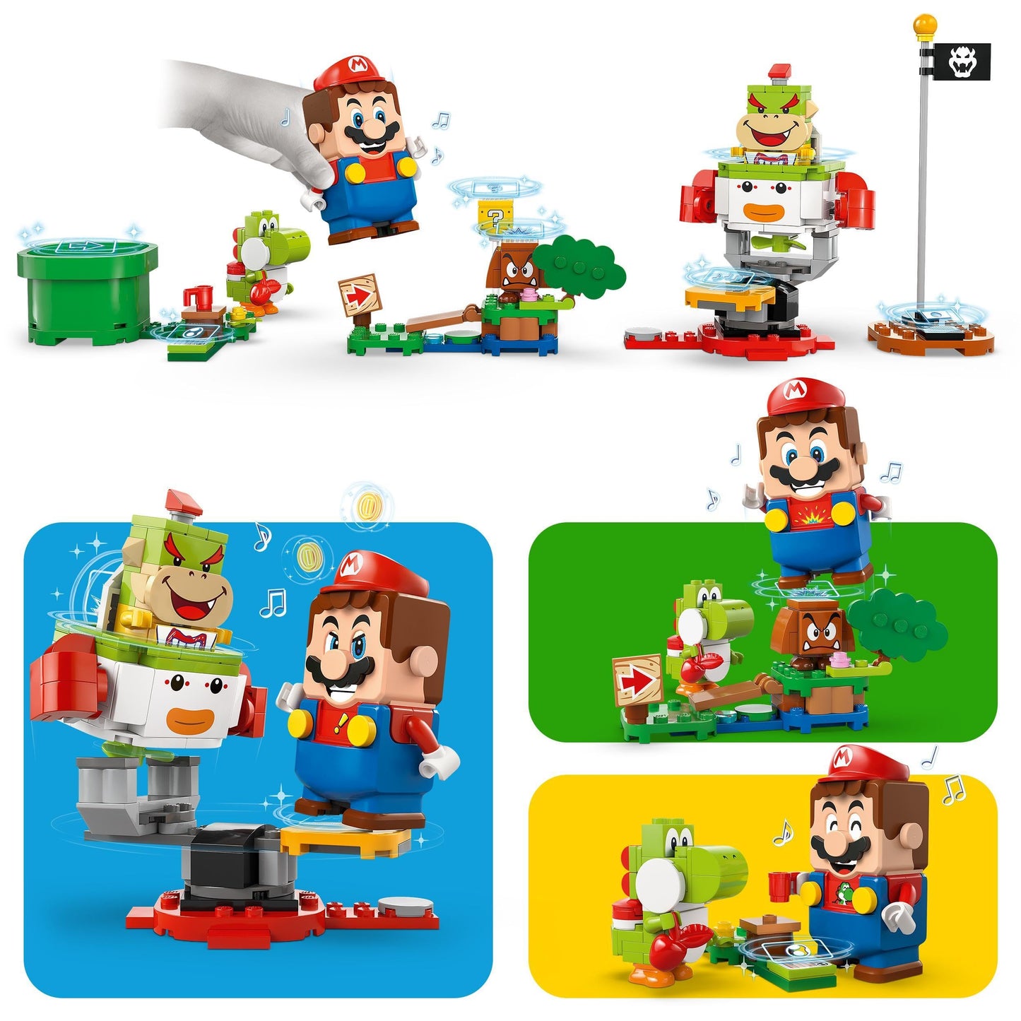 LEGO Super Mario Adventure with interactive Mario includes Junior Clown Car, Yoshi toy, Nintendo gift for boys, girls, and gamers aged 6+ 71439