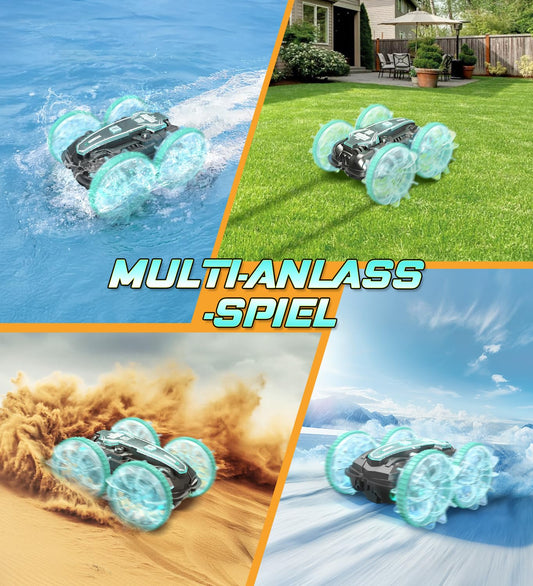 Amphibious Remote Control Car 3+ Years, RC Car Toy for Boys Ages 3 4 5 6 7 8 9 Years Christmas Gift Boy 3+ Years Outdoor Games for Children Beach Water Toy