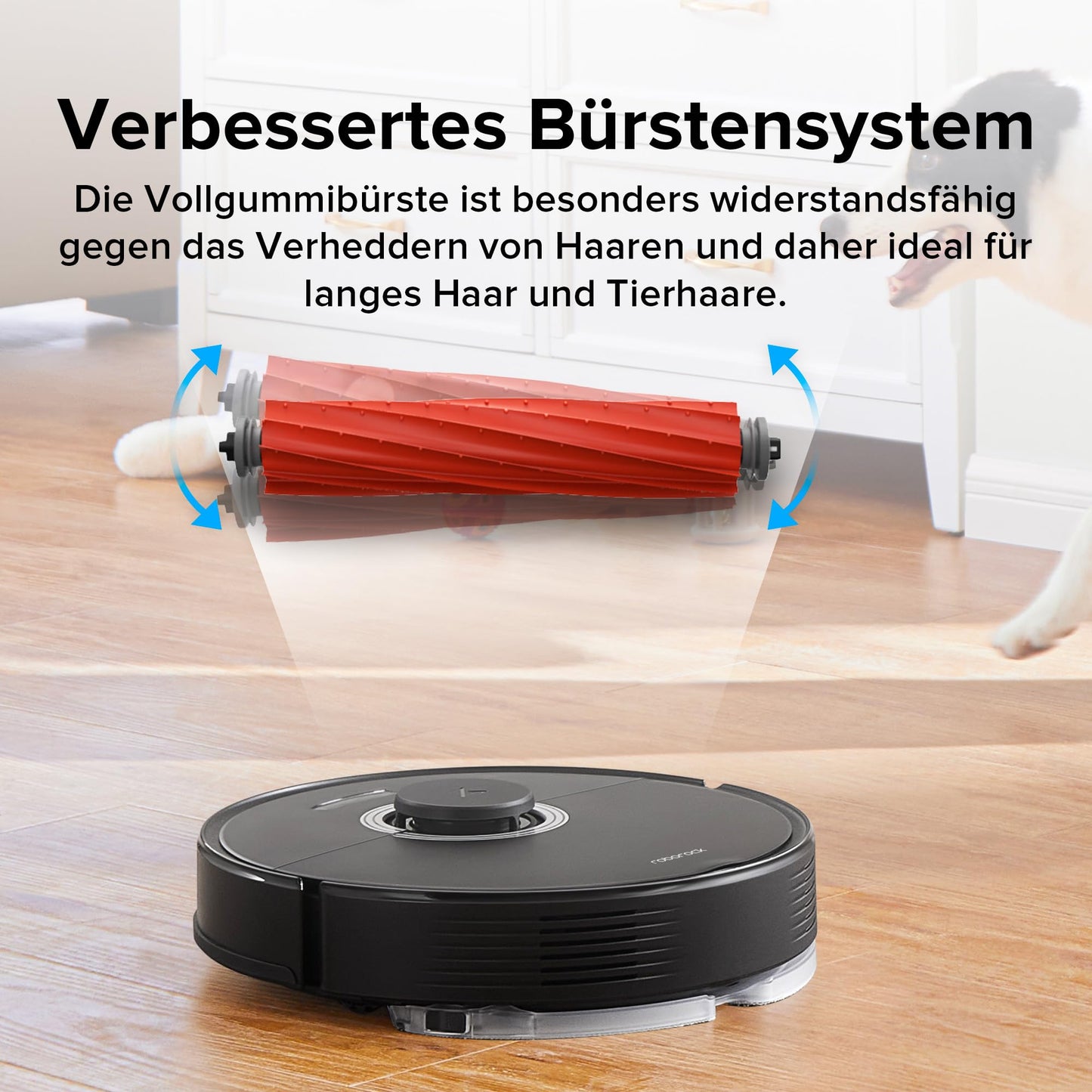 Roborock Q7 Max+ robot vacuum with self-emptying station, rubber brush, 4200Pa suction power, vacuuming mop robot PreciSense LiDAR navigation & 3D mapping, carpets, pet hair, App/Alexa control (Black)